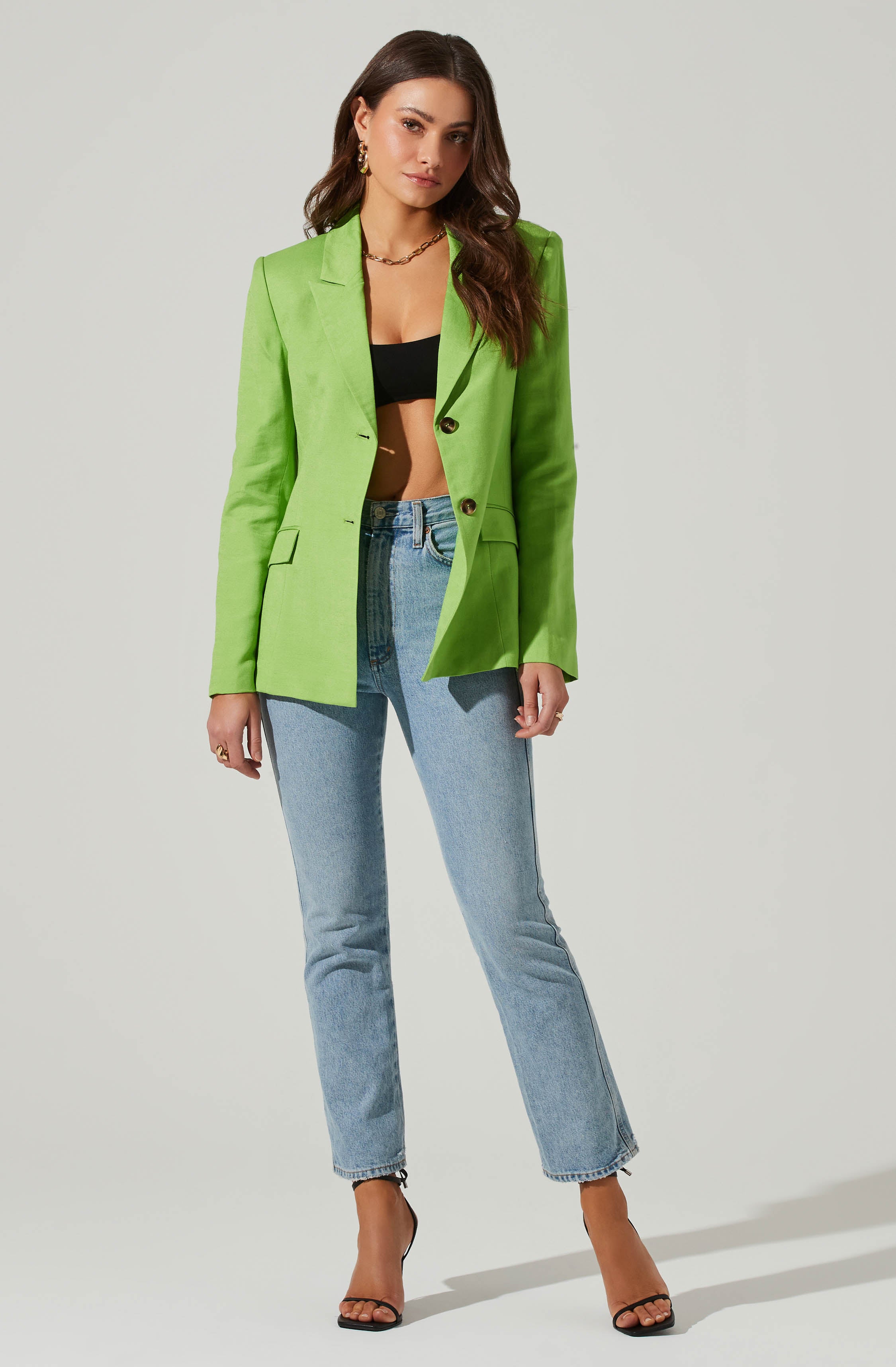 Women's Slim Fit Stretch Buttoned Blazer Jacket for Office Work & Business Casual Outfits | Professional & Stylish Workwear