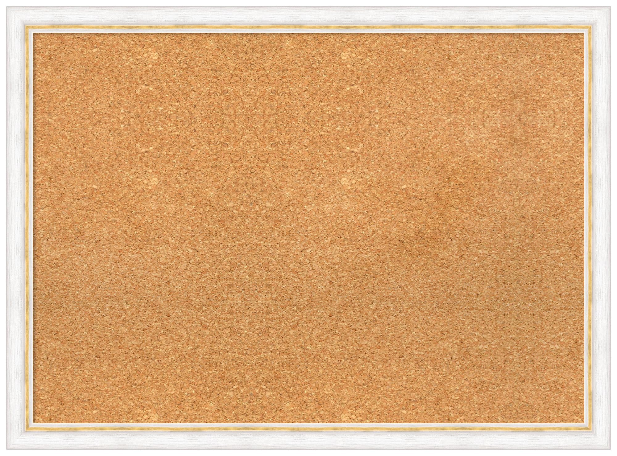 Amanti Art 22x30 Natural Cork Board with White Wood Frame - Vision Board, Office Decor & Home Organization Pinboard for Notes, Photos & Memories | Perfect for Home, Office & Dorm Room Displays