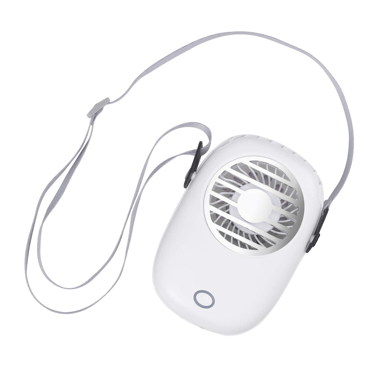Celendi Portable USB Rechargeable Outdoor Fan - Mini Handheld & Waist Hanging Personal Fan for Camping, Hiking, Office & Home Use (White)