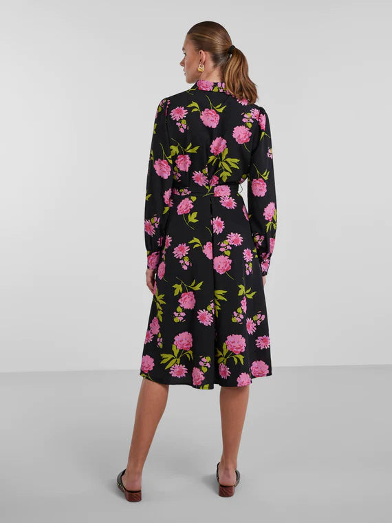 Stylish Hember Shirt Dress for Women - Classic Black Button Down Tunic - Perfect for Office, Casual Outings & Date Nights