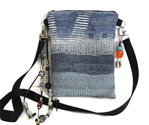 Stylish Women's Crossbody Bag - Denim Blue Native American Inspired Design for Casual Outings & Travel Accessories