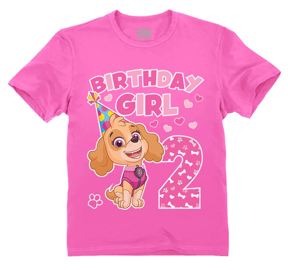 Nickelodeon Paw Patrol Skye 2nd Birthday T-Shirt for Toddler Girls - Cute Birthday Gift for Parties & Celebrations