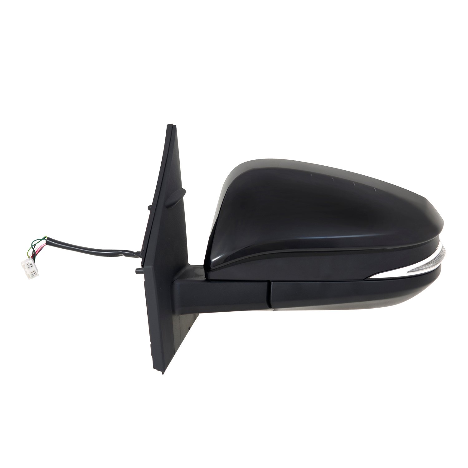Fit System Driver Side Mirror Replacement for Toyota RAV4 - Textured Black with PTM Cover, Turn Signal, Blind Spot Detection, Power Foldaway & Heated Function - Perfect for Winter Driving & Enhanced Safety