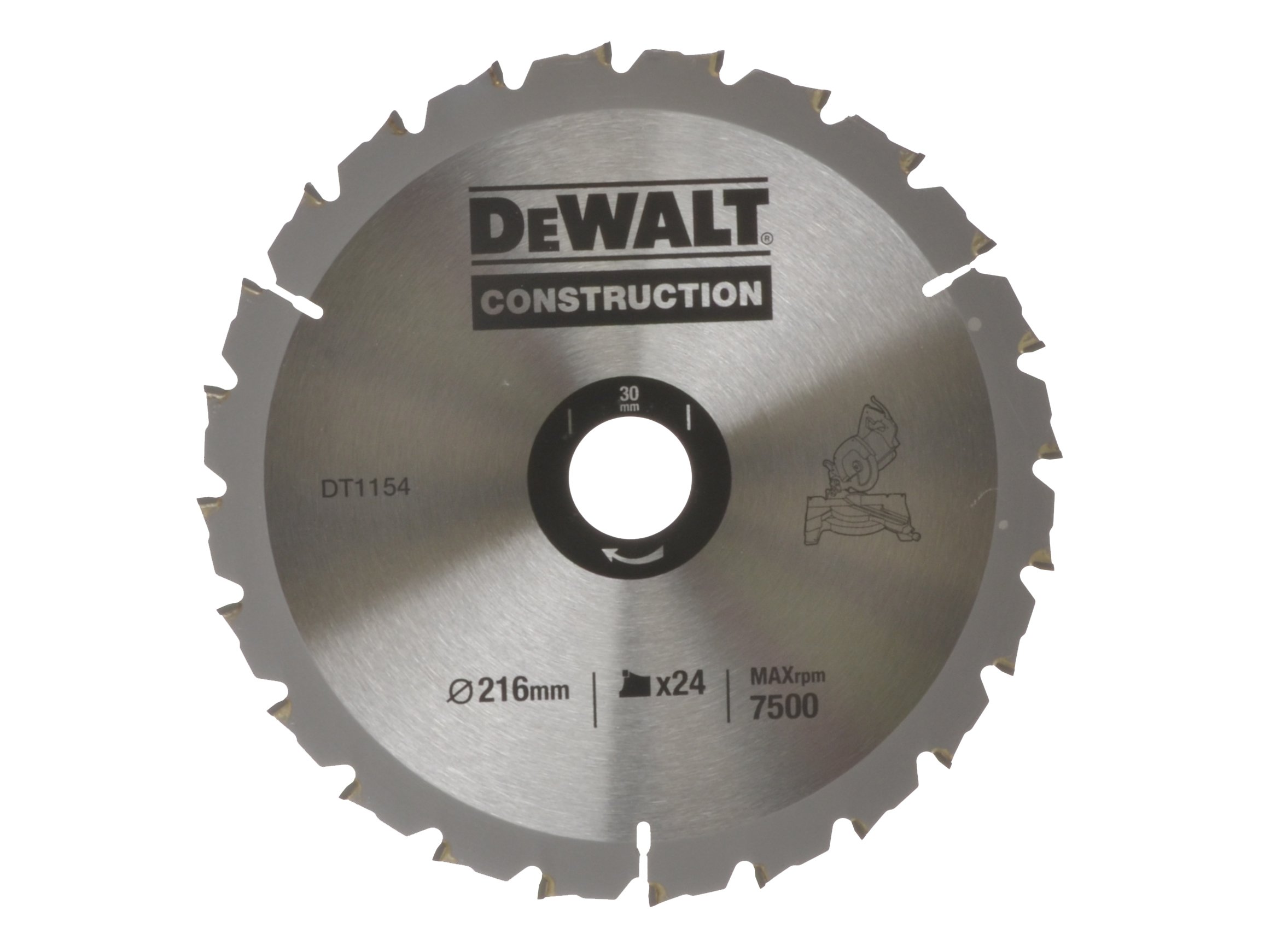 DEWALT DT1952-QZ 24-Tooth 8.5-Inch Circular Saw Blade for Wood Cutting - Perfect for Stationary Construction, Framing, and DIY Projects
