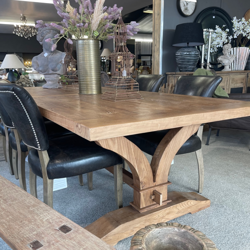 Stylish Modern Vogue Dining Table 265cm - Large Extendable Wooden Table for 8-10 People, Perfect for Family Gatherings & Dinner Parties