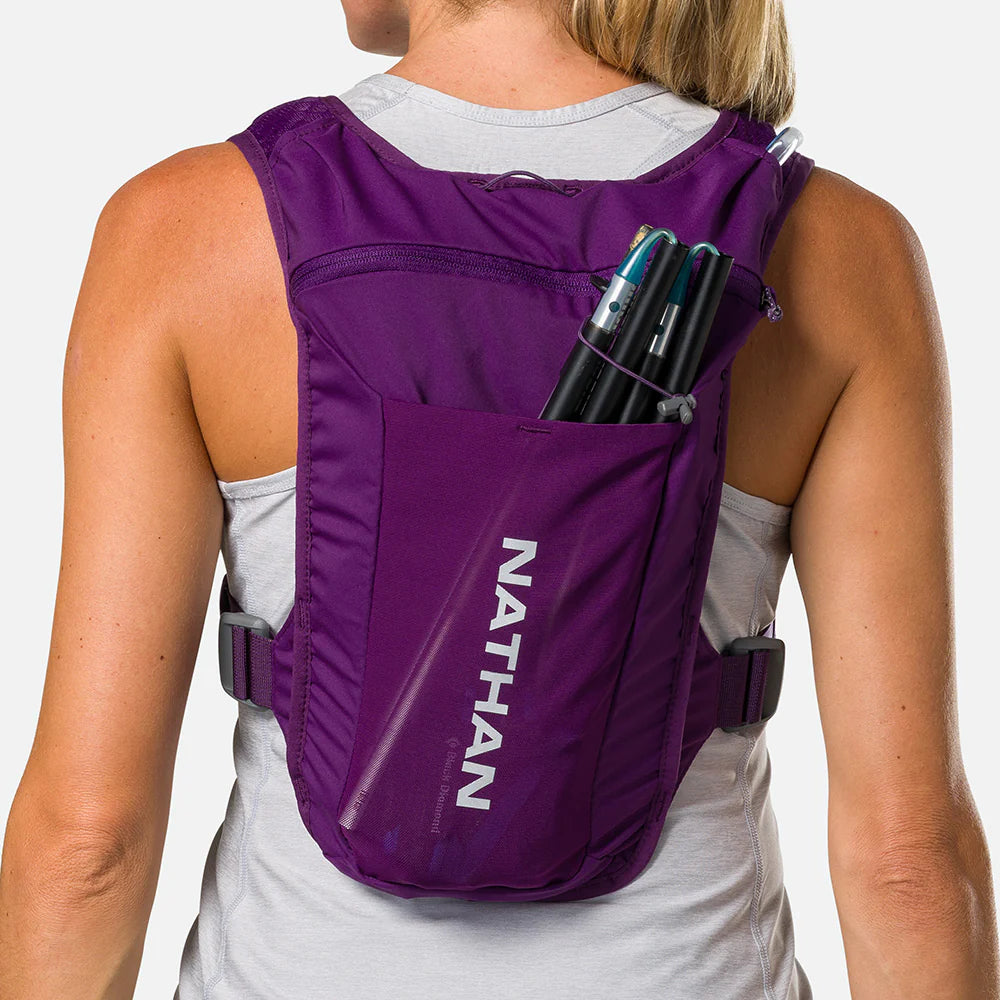 QuickStart 3.0 4 Liter Hydration Backpack - Lightweight Water Bladder Pack for Hiking, Running & Cycling - Imperial Purple with Reflective Silver Accents - Perfect for Outdoor Adventures & Sports Hydration