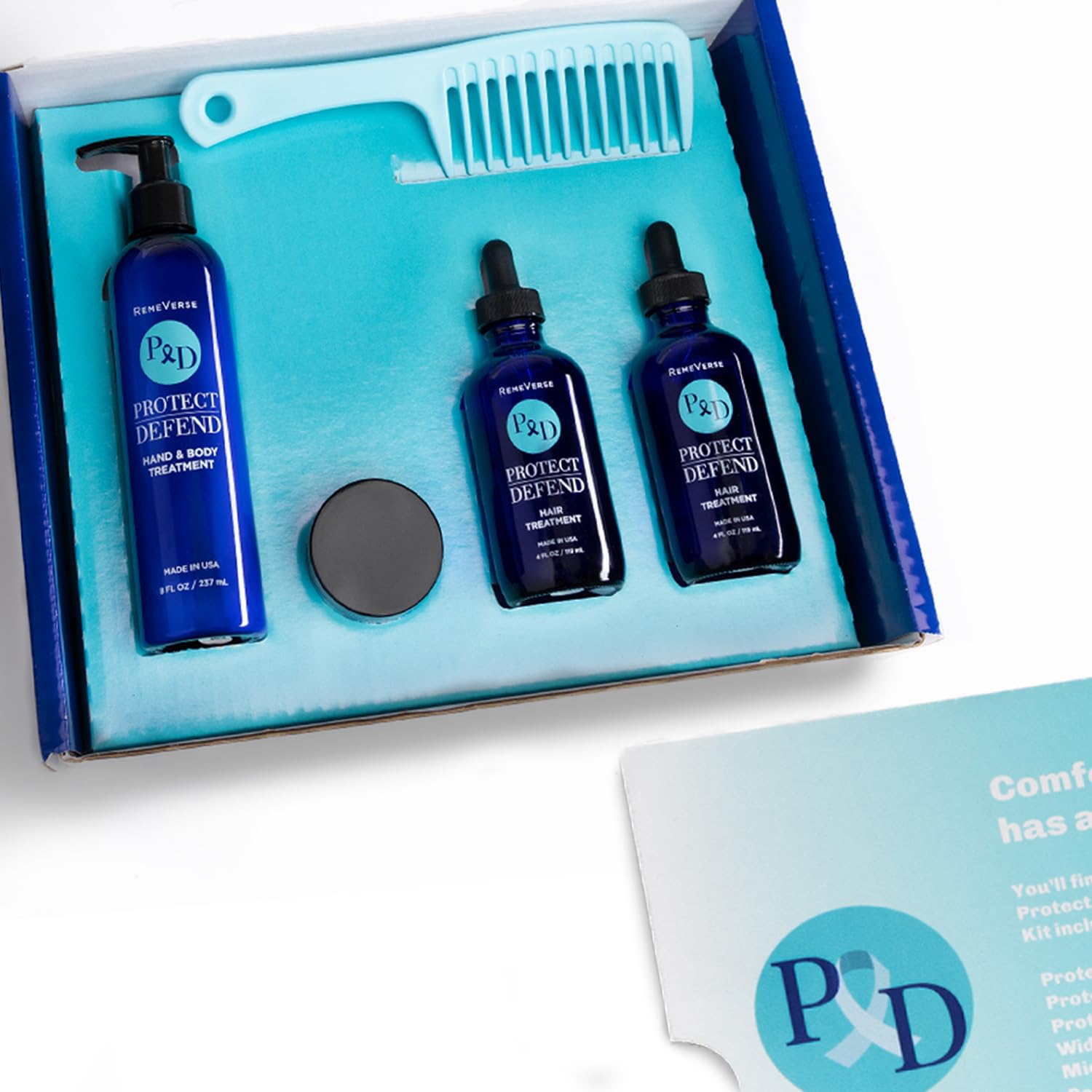 RemeVerse Chemo Care Kit - 6-Piece Skincare & Haircare Set for Chemotherapy Patients | Hair Serum, Face & Body Moisturizer | Fragrance-Free, Clinically Tested, Made in USA | Gentle Care for Sensitive Skin During Cancer Treatment