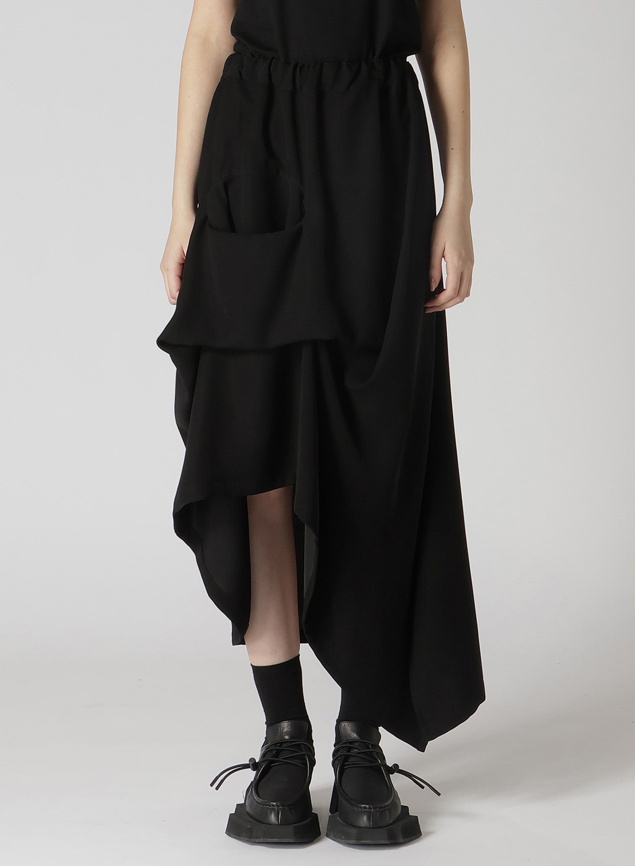 Double Layer Satin A-Line Skirt with Asymmetrical Hem - Elegant Women's Midi Skirt for Party, Date Night & Special Occasions