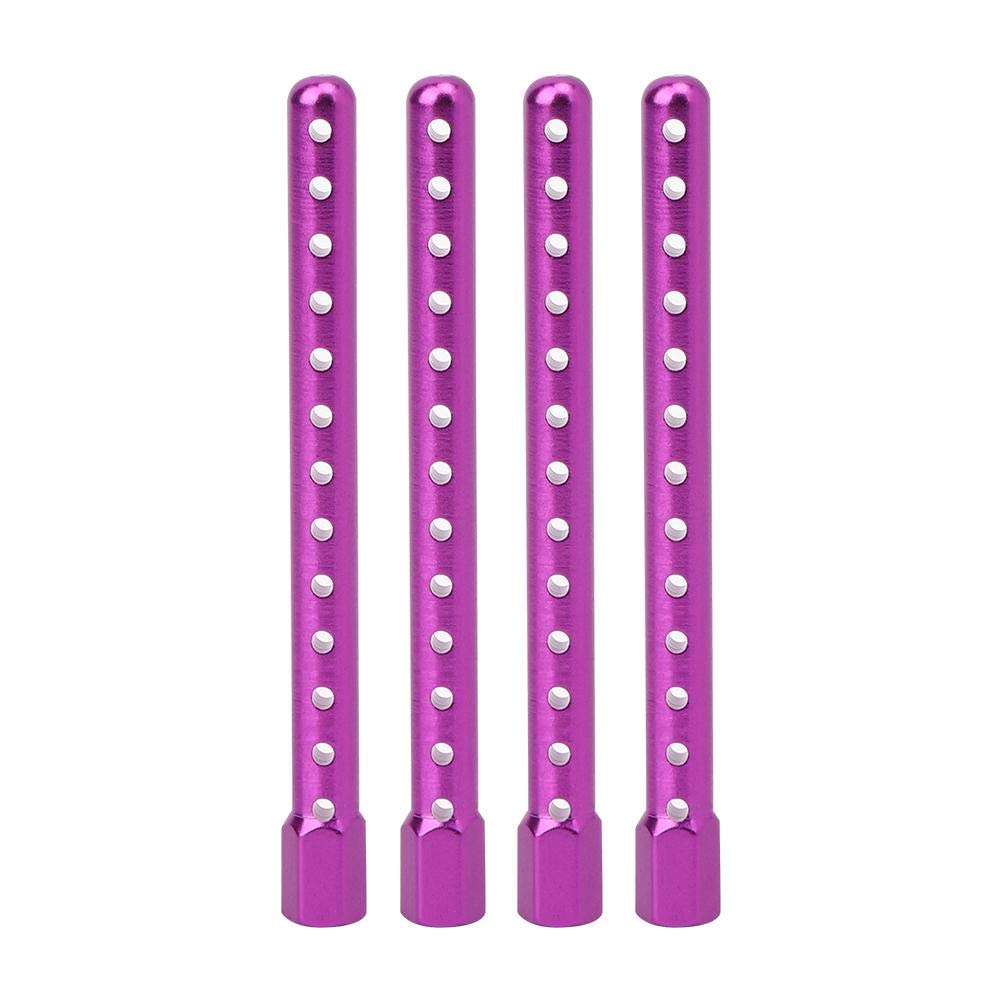 4Pcs Aluminum Alloy 1:10 Scale RC Car Shell Column Replacement Parts for HSP 94102/94122/94103/94123 - Durable Purple Upgrade Accessories for Off-Road Racing & Drifting