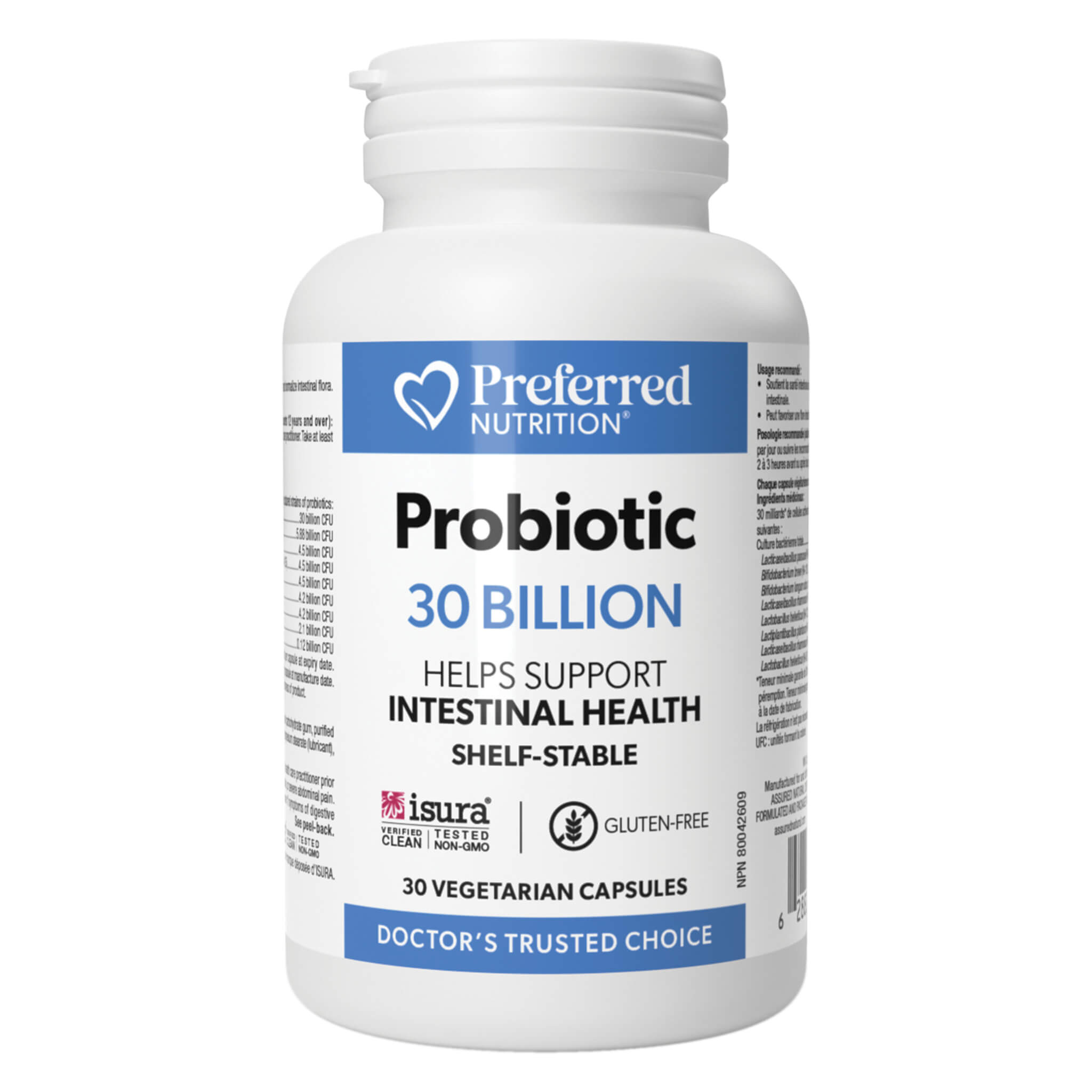 30 Billion CFU Probiotic Supplement with 8 Strains - Shelf Stable & Digestive Support for Gut Health - Perfect for Travel, Daily Wellness & Immune Boosting