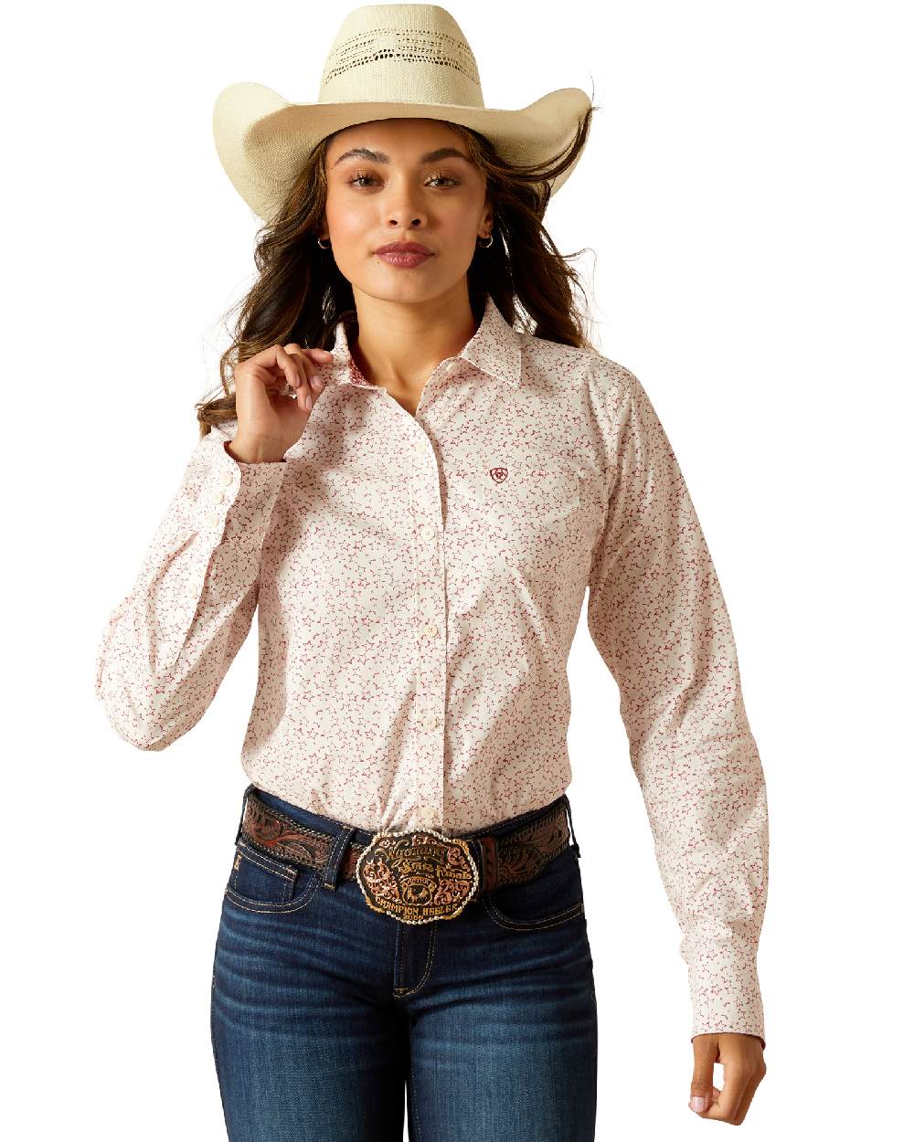 Ariat Women's Kirby Stretch Western Shirt - Comfortable Long Sleeve Plaid Shirt for Cowgirls, Horse Riding & Country Fashion