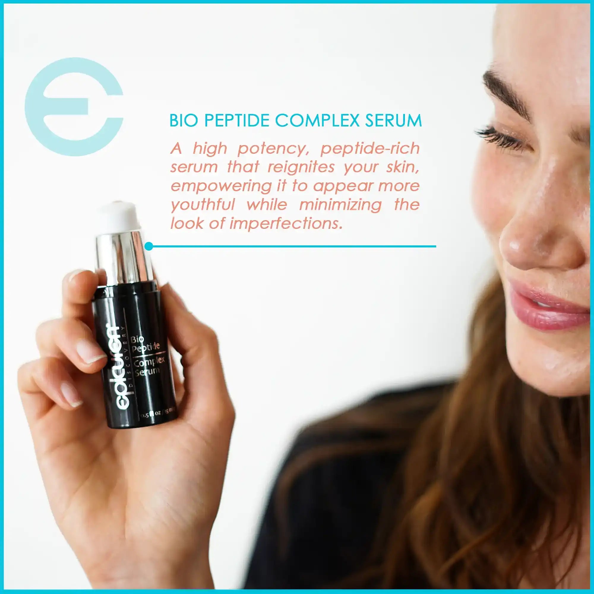 Epicuren Bio Peptide Complex Serum - Anti-Aging Face Serum with Hyaluronic Acid & Collagen for Wrinkles & Fine Lines | Perfect for Night Skincare Routine & Daily Moisturizing