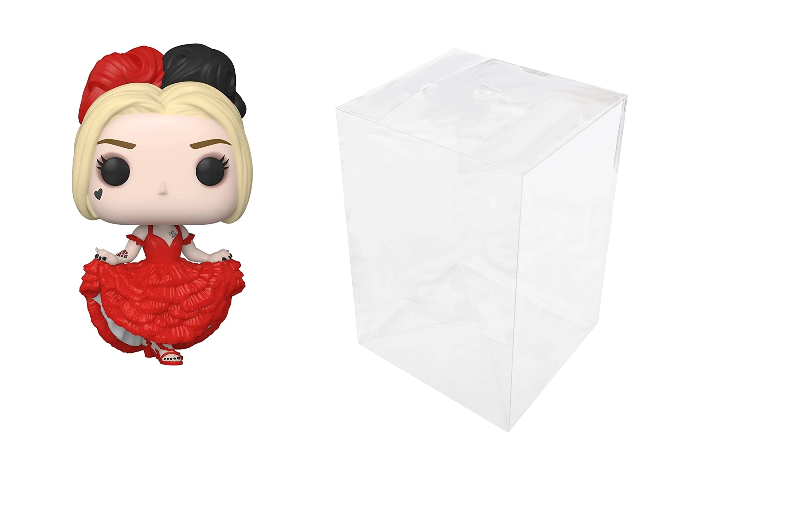 Funko Pop! Movies: The Suicide Squad - Harley Quinn (Dress) Amazon Exclusive Vinyl Figure with Pop Protector Case - 3.75 Inch Collectible for Movie Fans & DC Comics Lovers - Perfect for Display, Gifts, and Comic Conventions