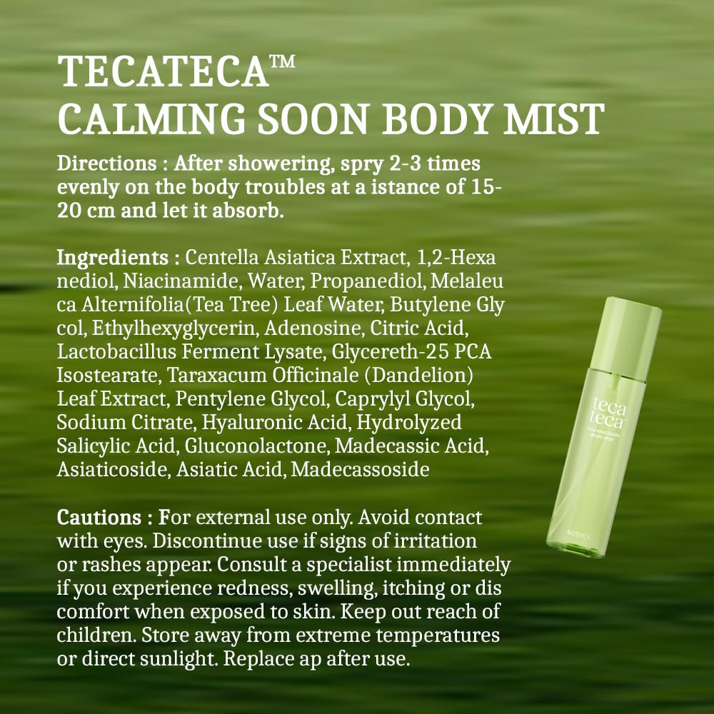 MD'S PICK Body Acne Treatment Spray - 360° Teca Teca Calming Mist for Back & Body Acne | Vegan, Fragrance-Free Formula (5.07 fl.oz) | Soothes Breakouts & Redness for Clear Skin at Home, Gym & Travel