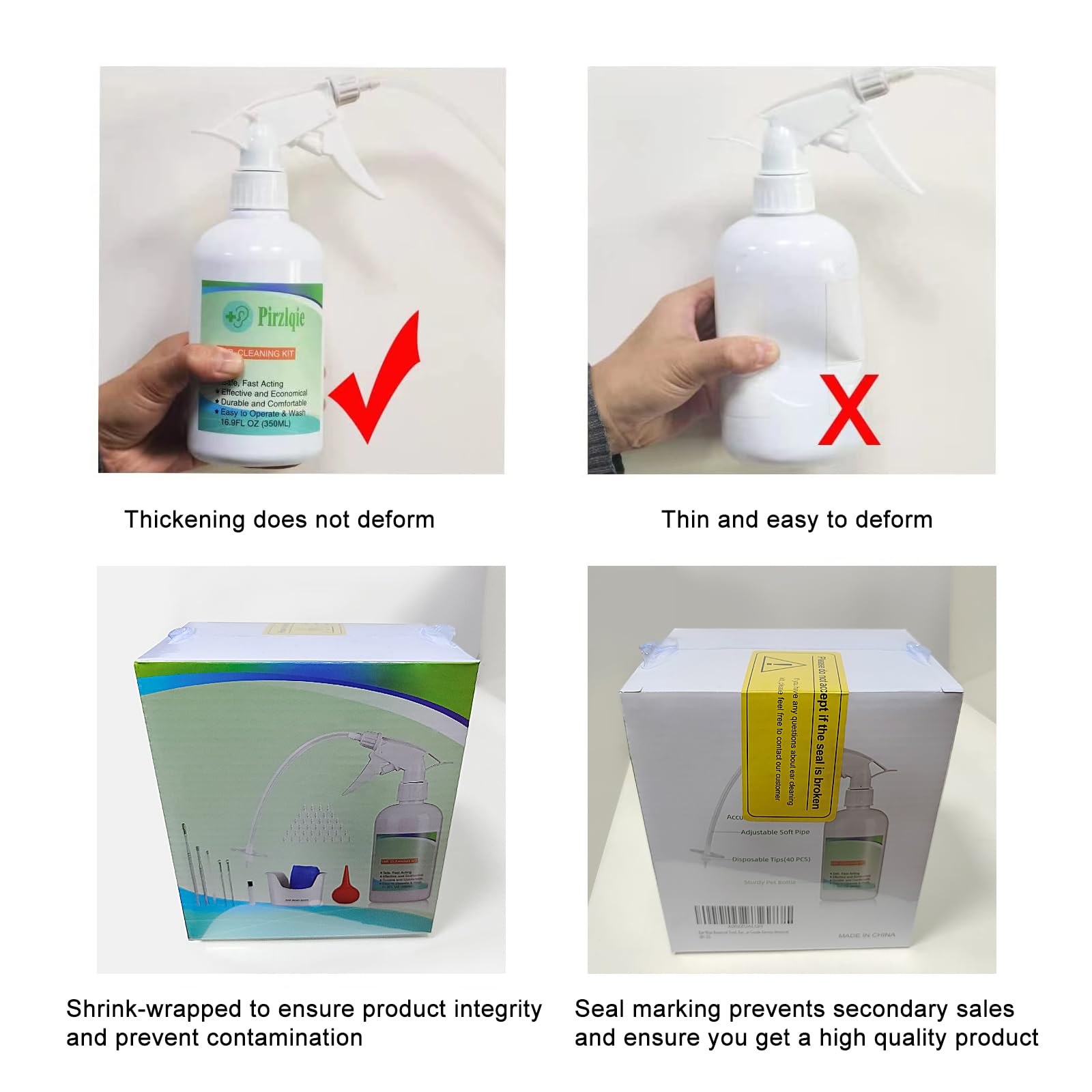 **Safe Ear Wax Removal Kit for Adults & Kids - Gentle Ear Cleaning Tool with Basin, Syringe, Curette, Towel & 40 Disposable Tips - Easy-to-Use Ear Irrigation & Flush Device for Home Use**