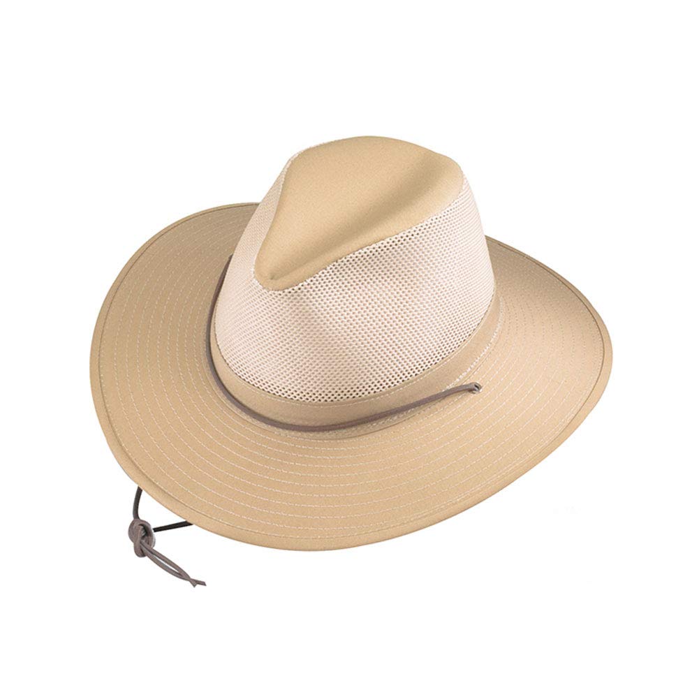 Henschel Men's UV Protection Mesh Hat - Khaki for Outdoor Adventures