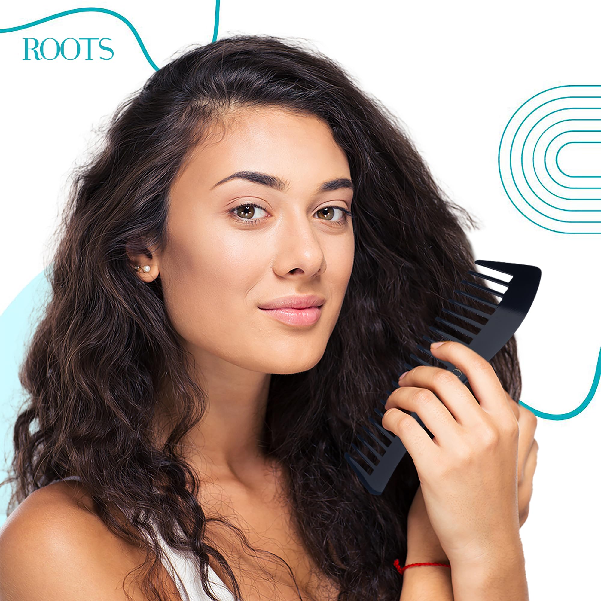 Professional Detangling & Shampoo Comb for Men and Women - Wide Tooth Hair Comb for Curly, Thick & Natural Hair - Lightweight Styling Tool (Pack of 1, Model 407) - Perfect for Salon, Home & Travel Use
