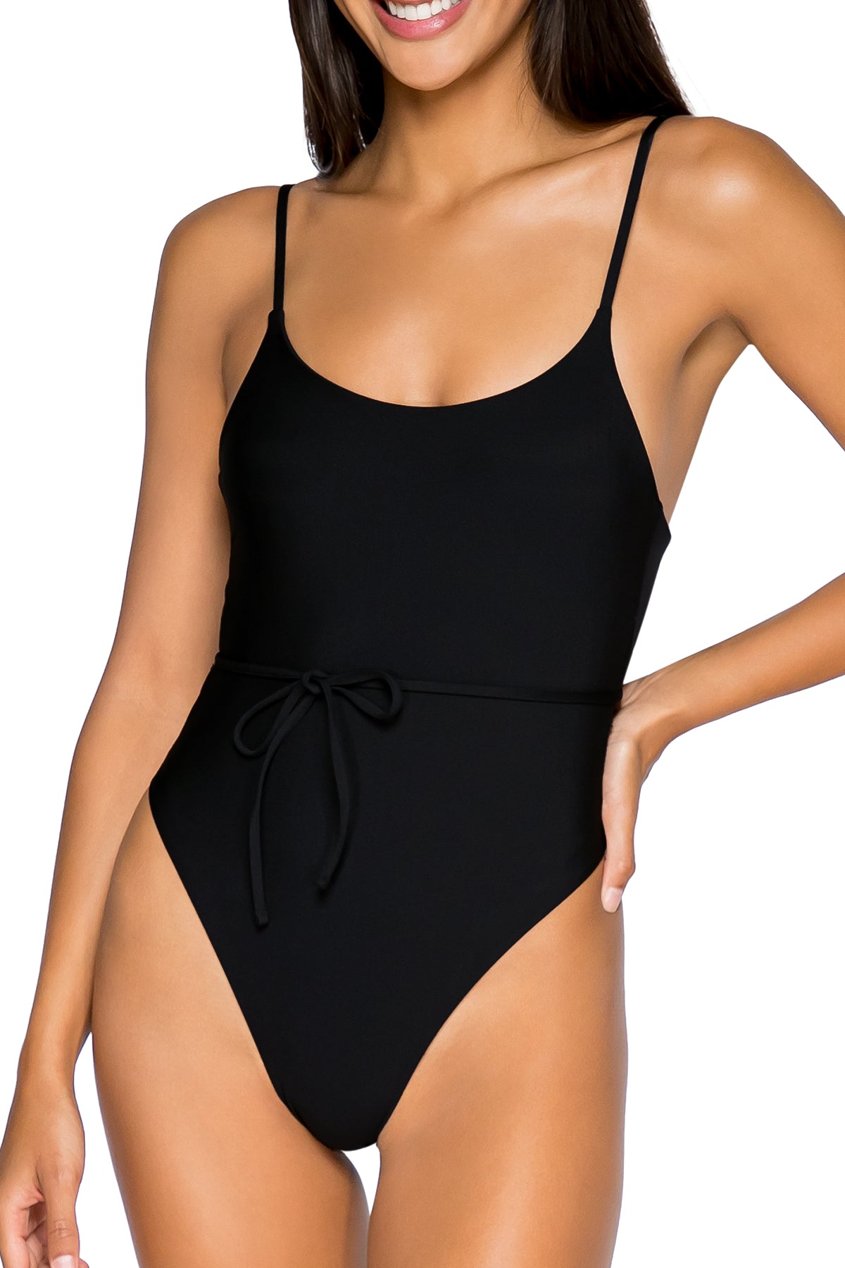 B Swim Black Out Ballet One Piece Swimsuit - High Cut Elegant Monokini for Women - Perfect for Beach, Pool, and Dance Performances