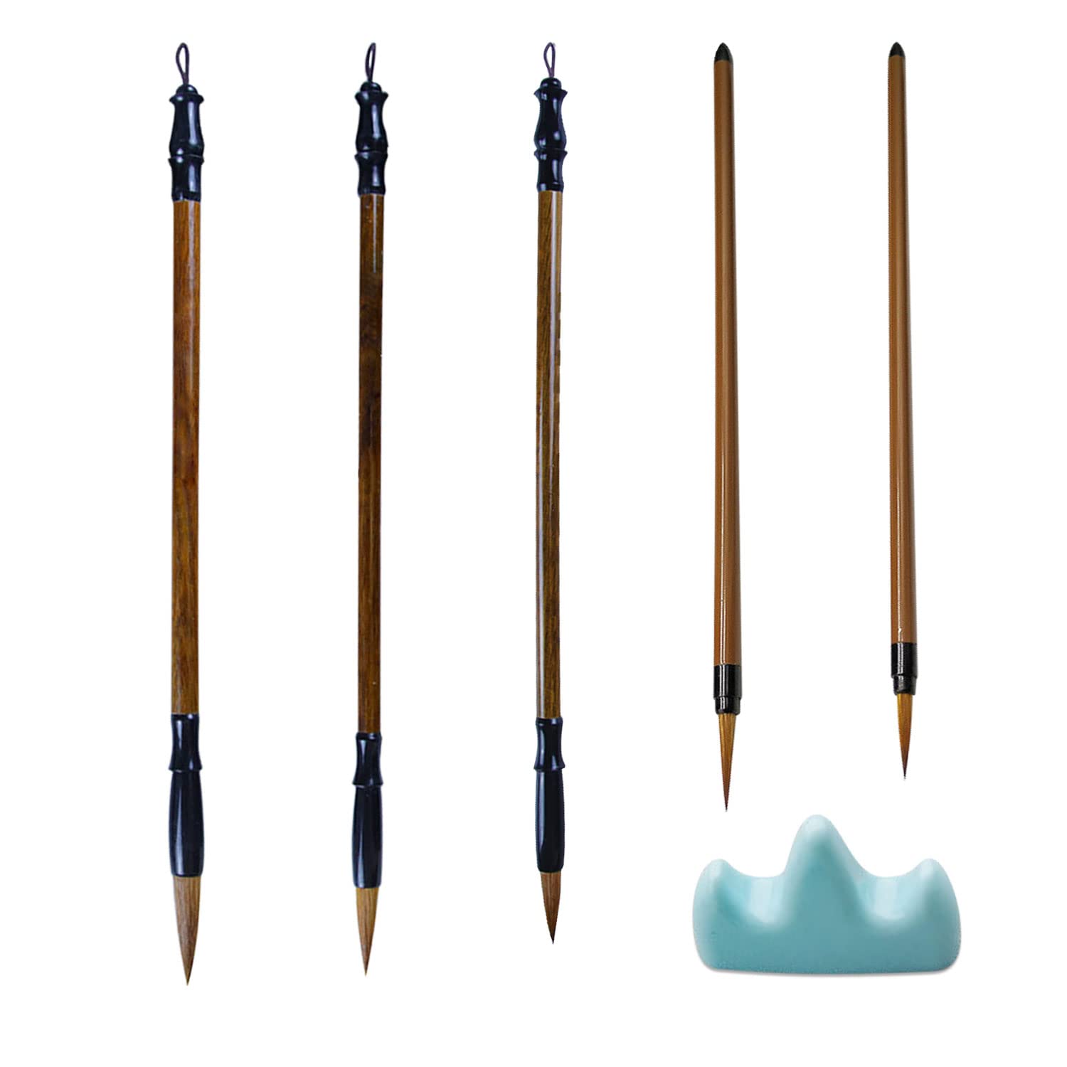 Knana 6-Piece Calligraphy Brush Set - Professional Sumi Maobi Watercolor Brushes for Painting, Writing & Drawing | Perfect for Beginners & Artists | Ideal for Chinese Calligraphy, Watercolor Art & DIY Projects