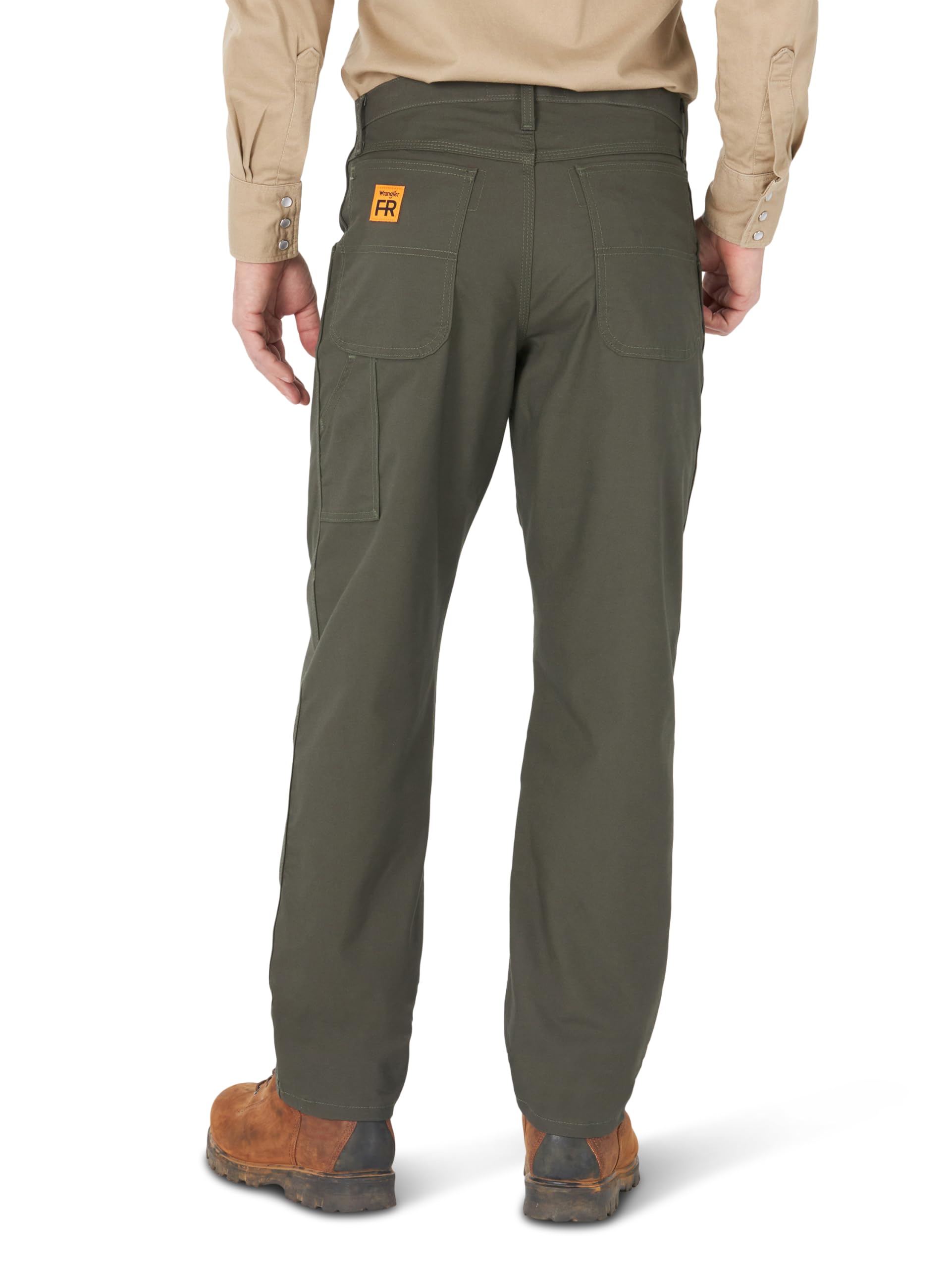 Wrangler Men's Flame Resistant Carpenter Work Pants - Durable & Comfortable for Construction, Welding & Industrial Jobs