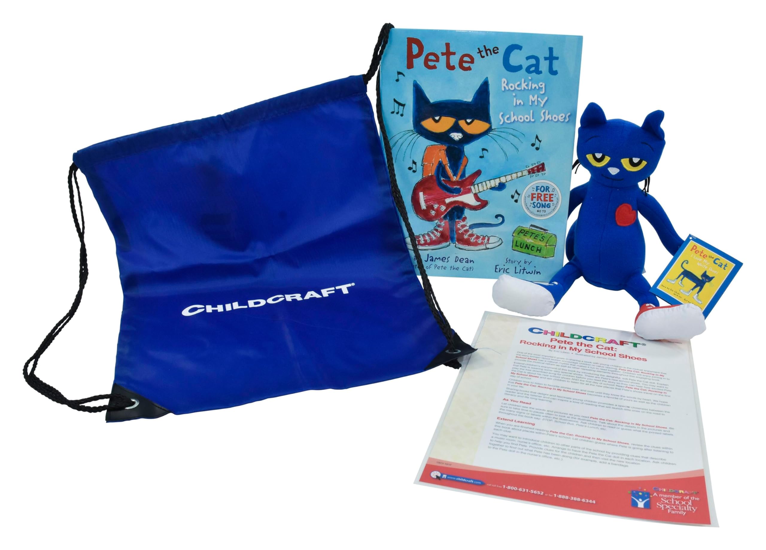 Pete the Cat: Rocking in My School Shoes Book & Literacy Activity Bag for Kids - Perfect for Classroom Reading, Homeschool Learning & Back-to-School Gifts