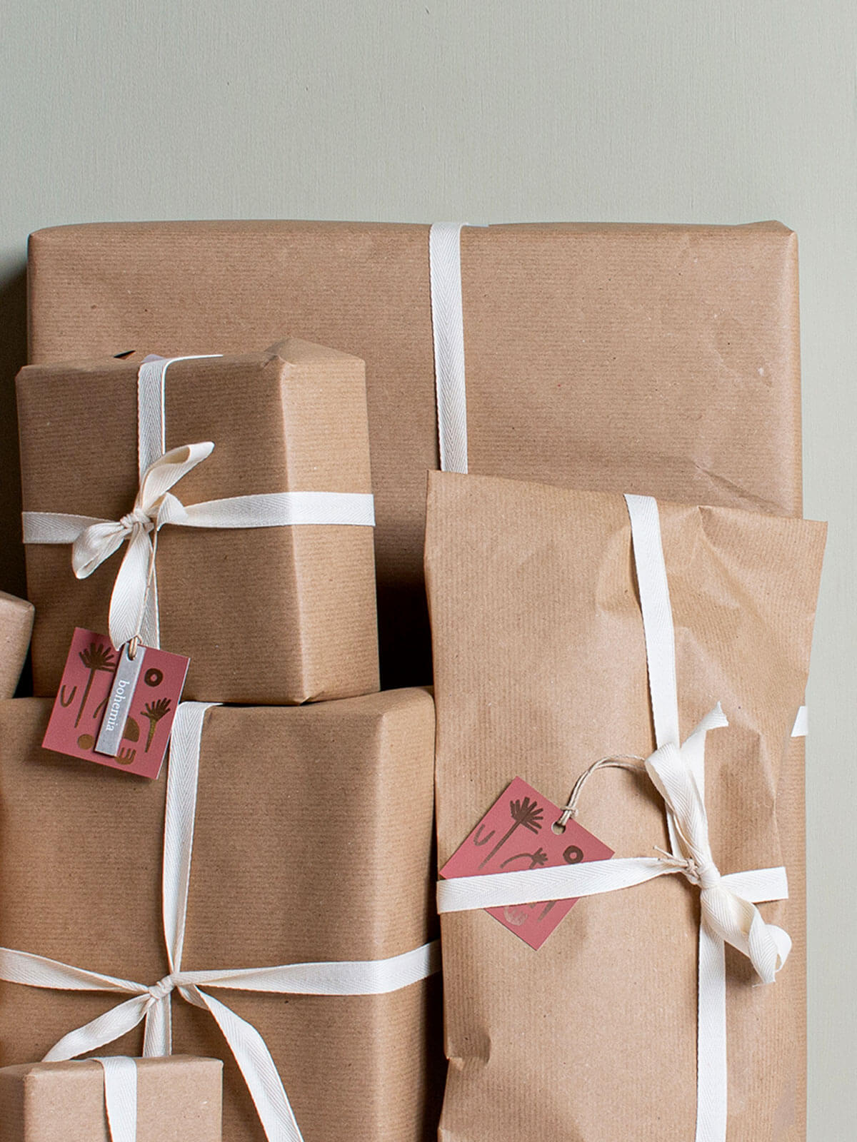 Eco-Friendly Gift Wrapping Paper Set - Premium Kraft Paper Rolls with Ribbons & Tags for Christmas, Birthday, Wedding Presents | Perfect for DIY Crafts, Party Decorations & Thoughtful Gift Presentation