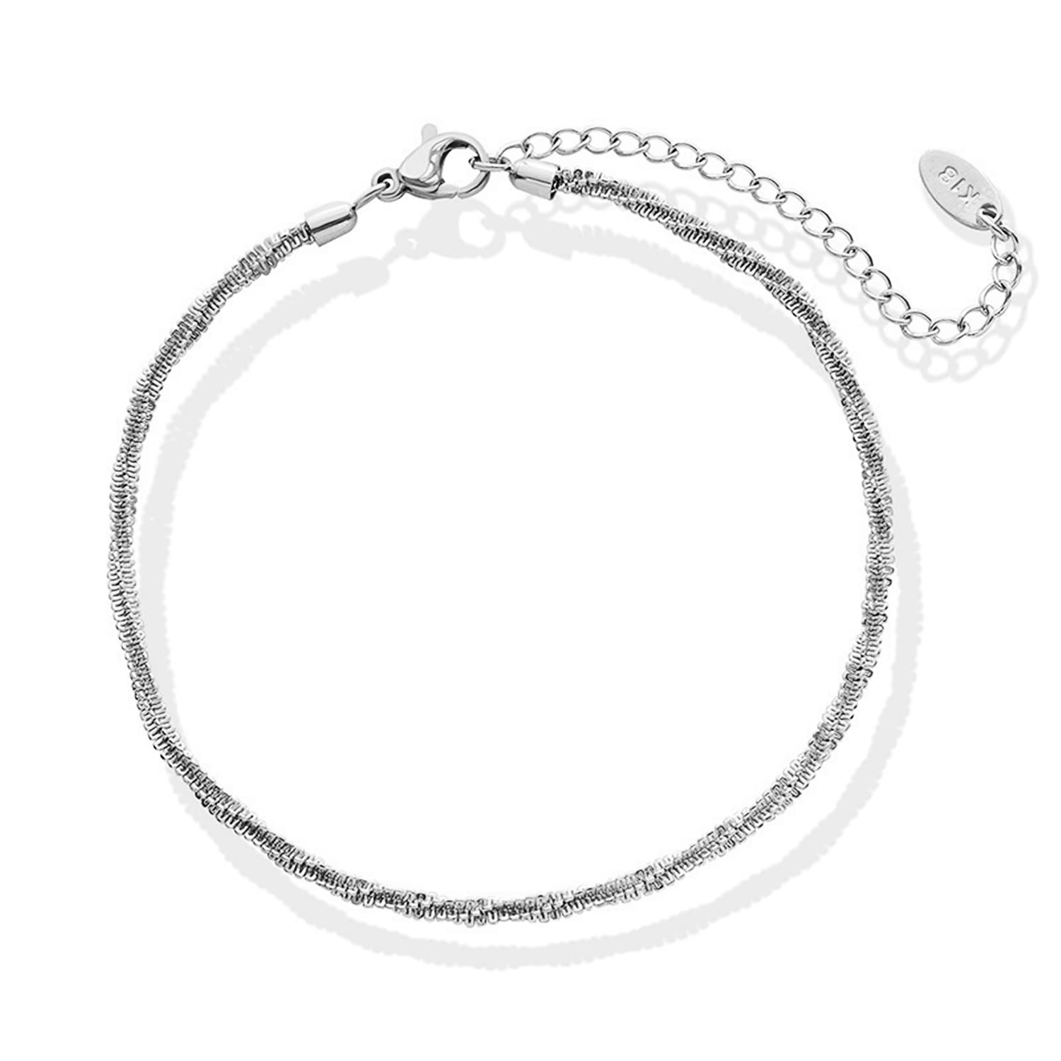 Elegant Rose Gold Plated Layered Ankle Bracelet for Women & Girls - Boho Beach Foot Jewelry for Summer Outfits, Vacations & Casual Wear