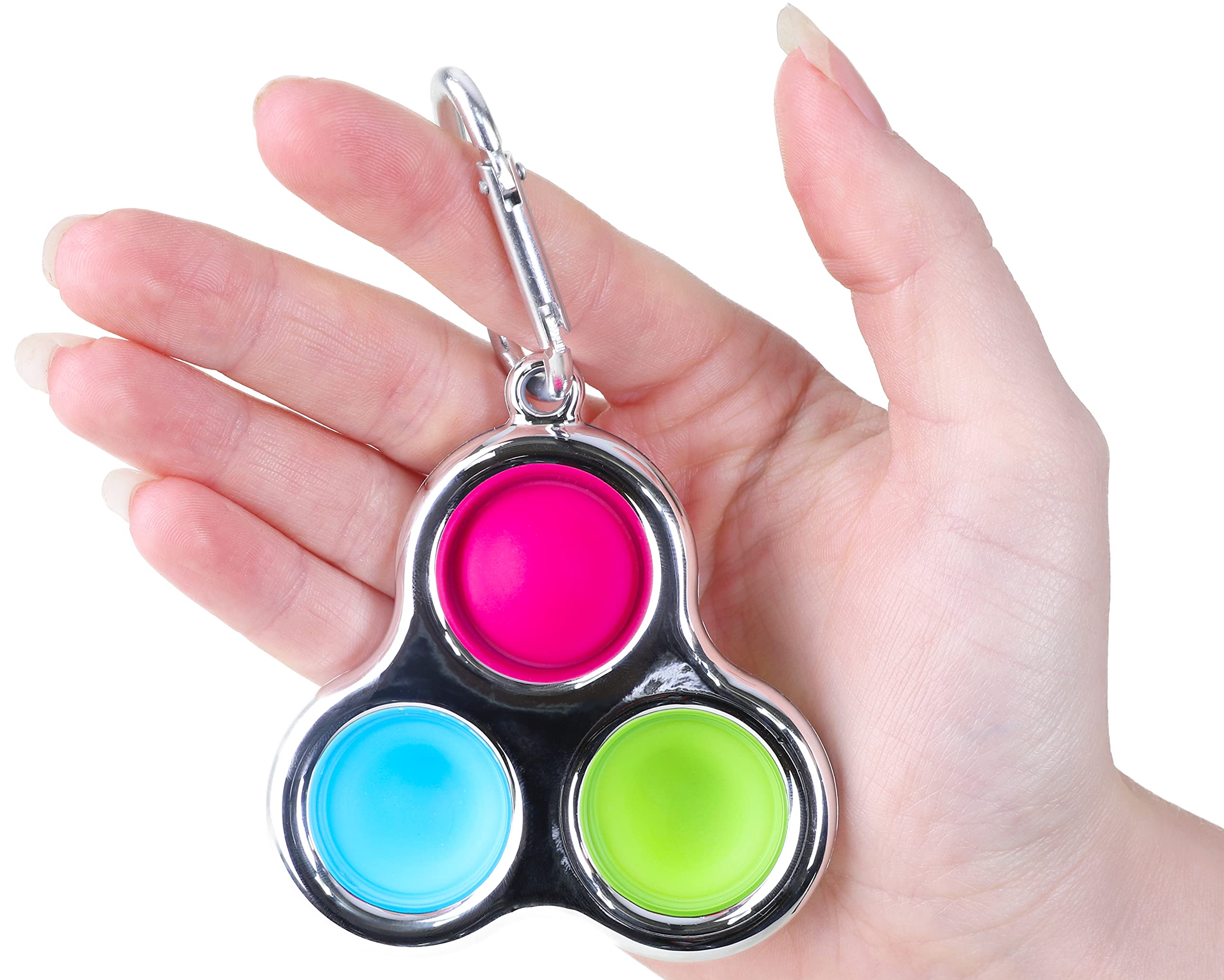 Toyland® Push Bubble Pop Sensory Fidget Toy for Stress Relief - Silver | Fun Popping Game for Kids & Adults | Perfect for Anxiety Relief, Focus & Classroom Use