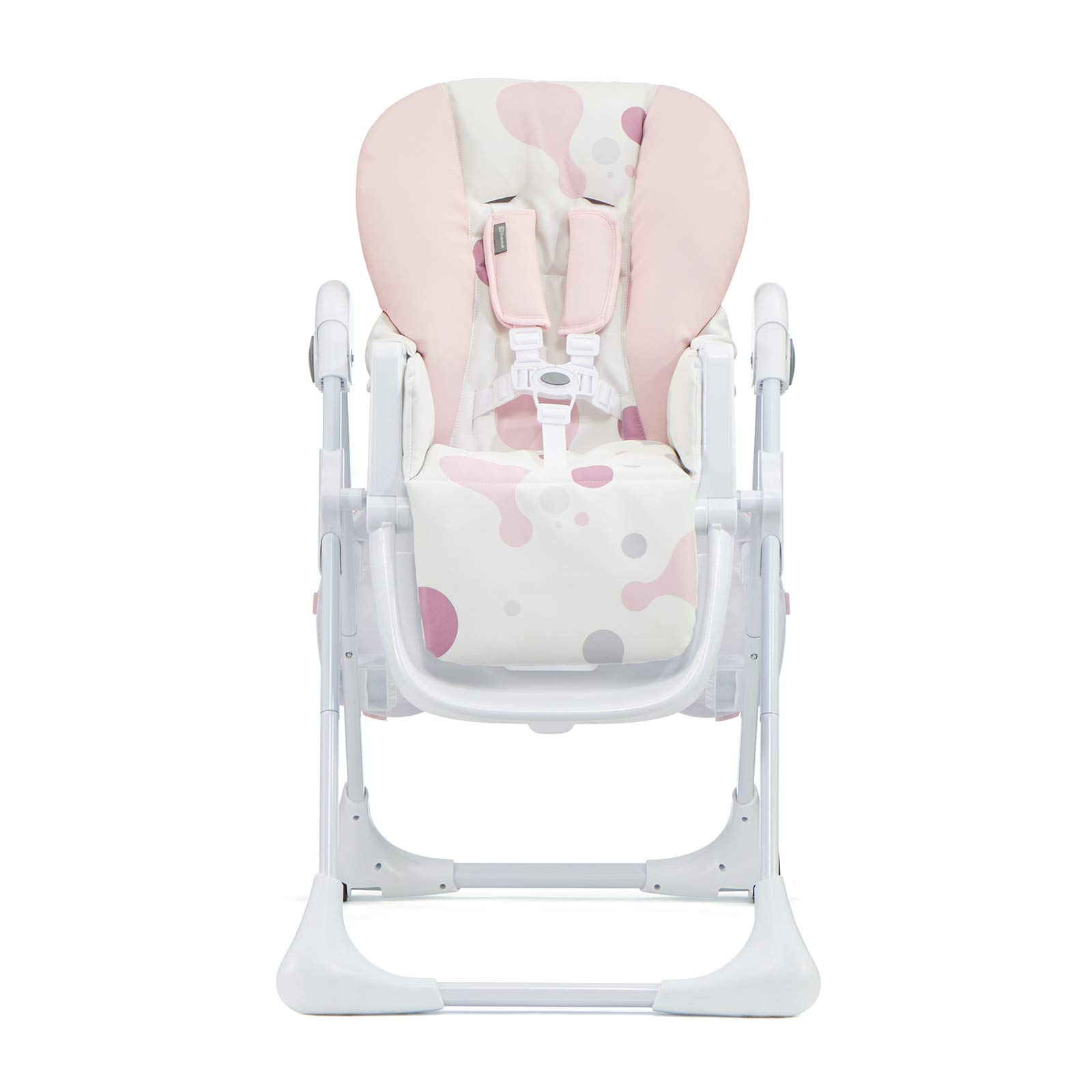 Kinderkraft YUMMY Foldable High Chair - Pink | Portable Baby Feeding Seat for Home, Restaurant & Travel | Safe & Comfortable Toddler Dining Chair