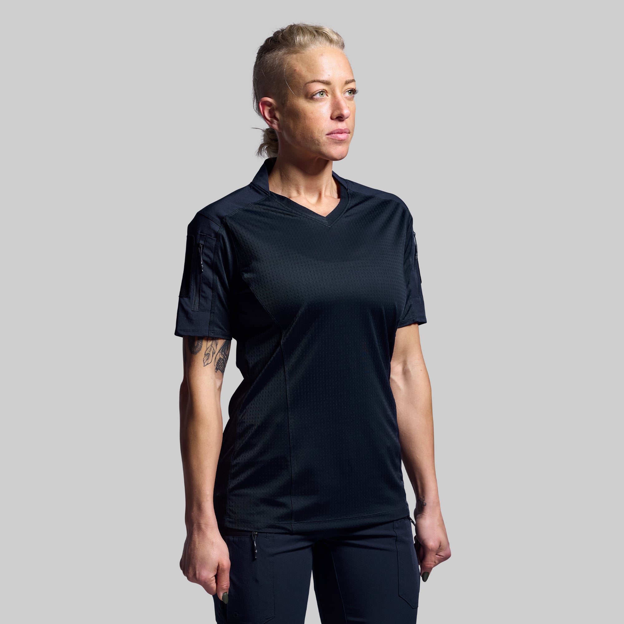 Women's Op Top Pro Police Blue - Stylish & Comfortable Athletic Shirt for Running, Gym & Outdoor Activities