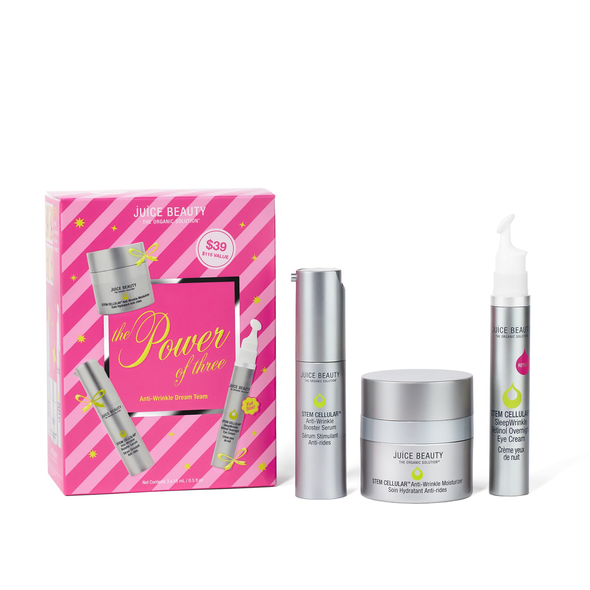 Overnight Anti-Wrinkle Cream Set - The Power of Three Dream Team for Youthful Skin | Nighttime Skincare Routine for Wrinkles & Fine Lines