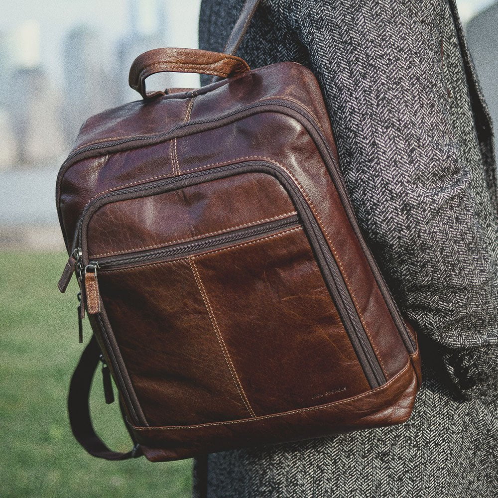 Jack Georges Voyager Professional Laptop Backpack for Men & Women - Durable Water-Resistant Travel & Business Backpack with USB Charging Port - Perfect for Work, Commute & Outdoor Adventures