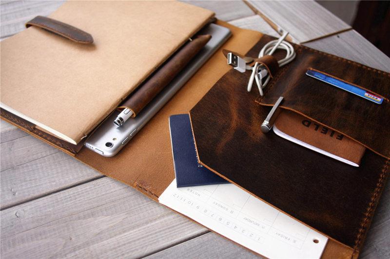 Personalized Rustic Leather iPad Air Case Cover - Handmade Genuine Leather Protective Sleeve for iPad Air 4th/5th Gen | Perfect for Work, Travel & Everyday Use