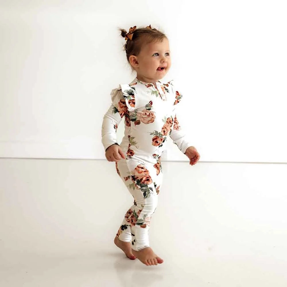 Organic Baby Growsuit Size 0000 - Snuggle Hunny Soft Cotton Rosebud Print for Newborns | Perfect for Sleepwear, Playtime & Photo Shoots