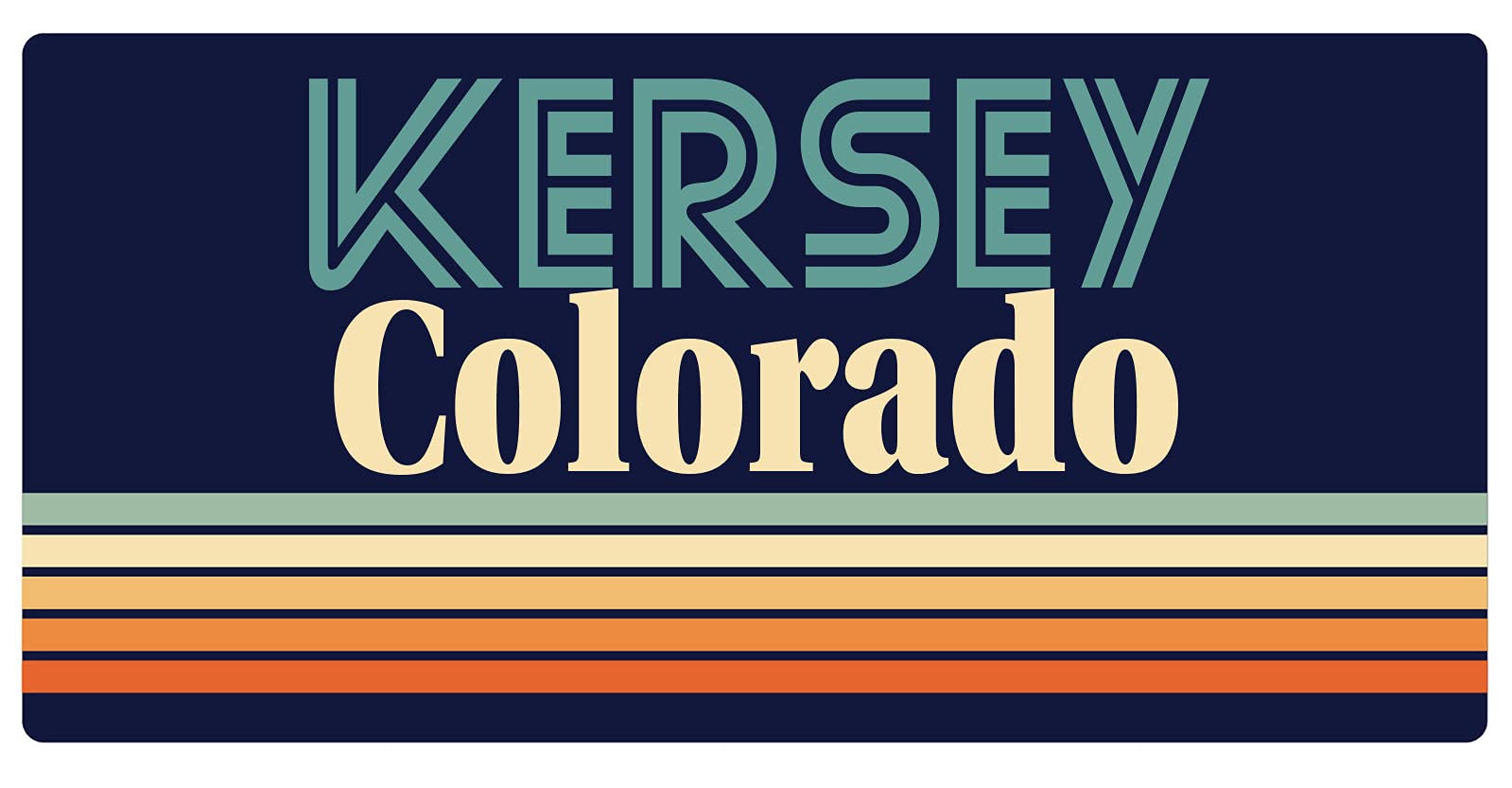 Vintage Colorado Kersey 5 x 2.5 Inch Retro Fridge Magnet - Perfect for Refrigerators, Lockers & Office Decor