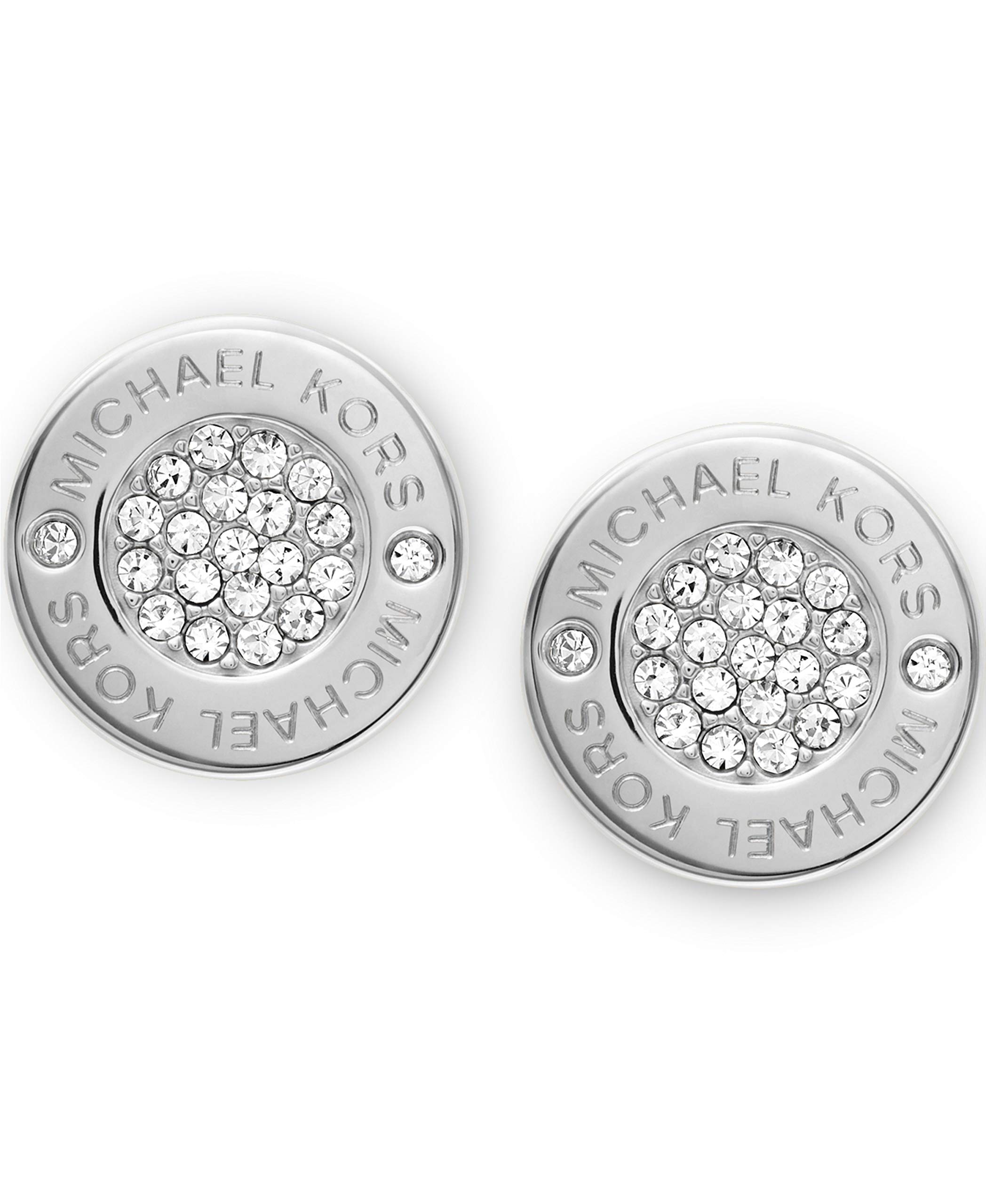 Michael Kors Women's Silver-Tone Stud & Drop Earrings - Stainless Steel Fashion Jewelry for Everyday Wear & Special Occasions