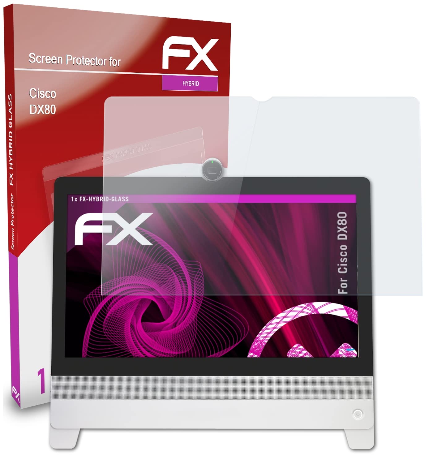 Cisco DX80 Screen Protector - 9H Hybrid-Glass FX Tempered Film for Plastic Glass Protection | Anti-Scratch, Bubble-Free | Perfect for Office Video Conferencing & Touchscreen Devices