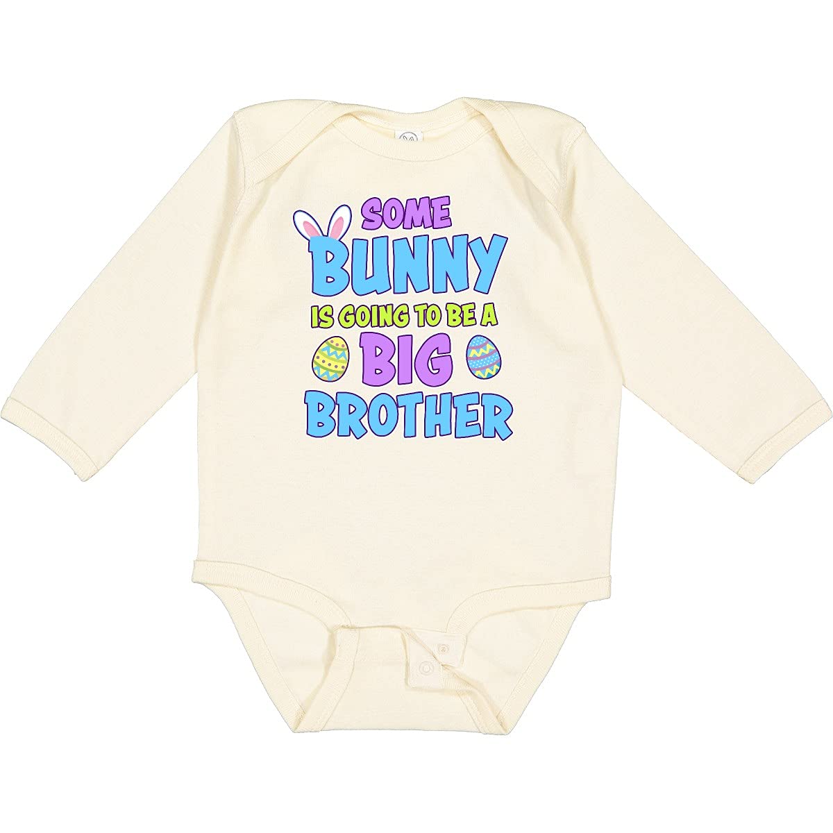 Inktastic Some Bunny Is Going To Be a Big Brother Baby Bodysuit - Cute Bunny Long Sleeve Creeper for Newborns & Infants - Perfect for Sibling Announcement & Baby Shower Gifts