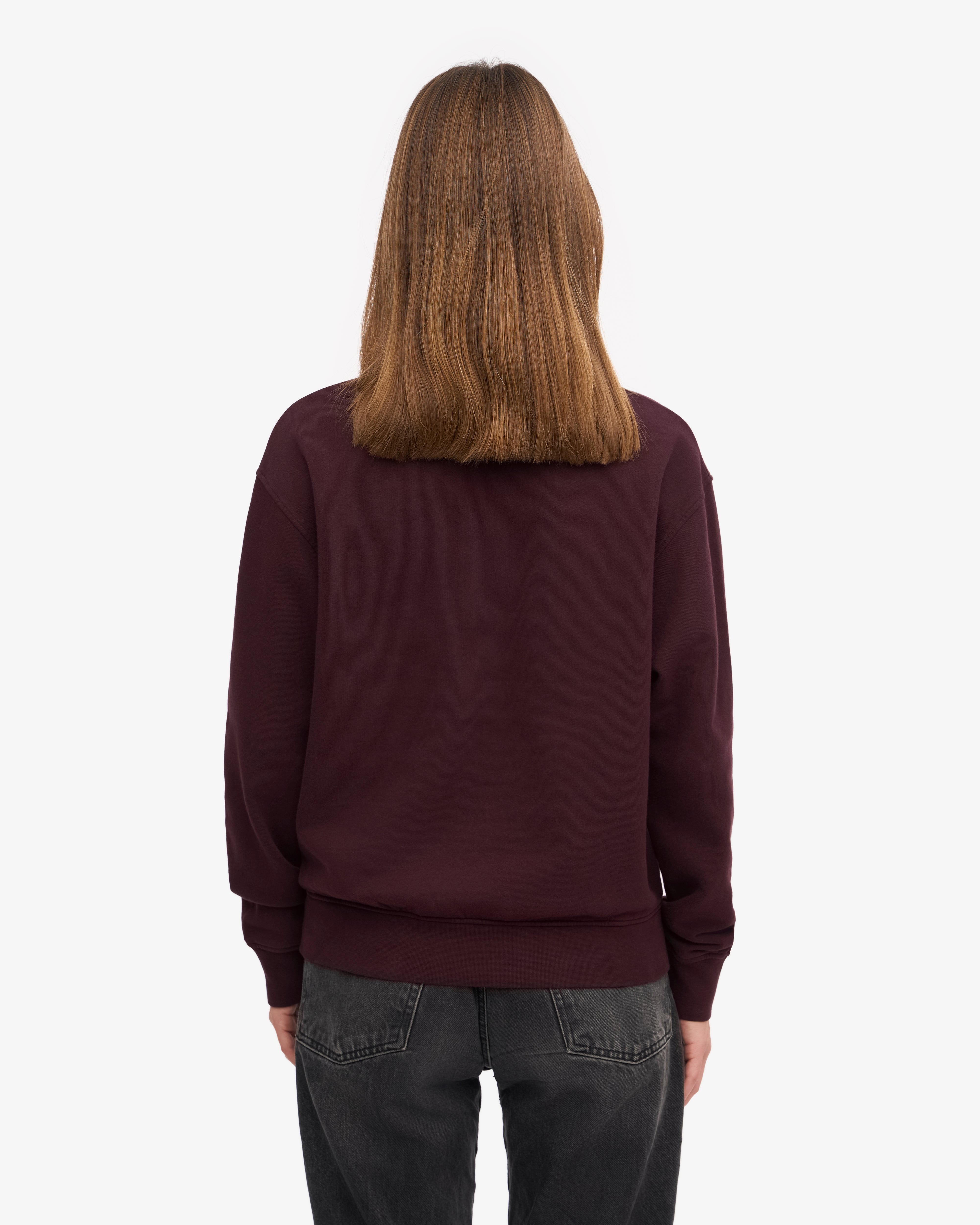 Women's Classic Organic Cotton Crew Neck T-Shirt - Oxblood Red | Soft & Comfortable Casual Wear for Everyday Outfits
