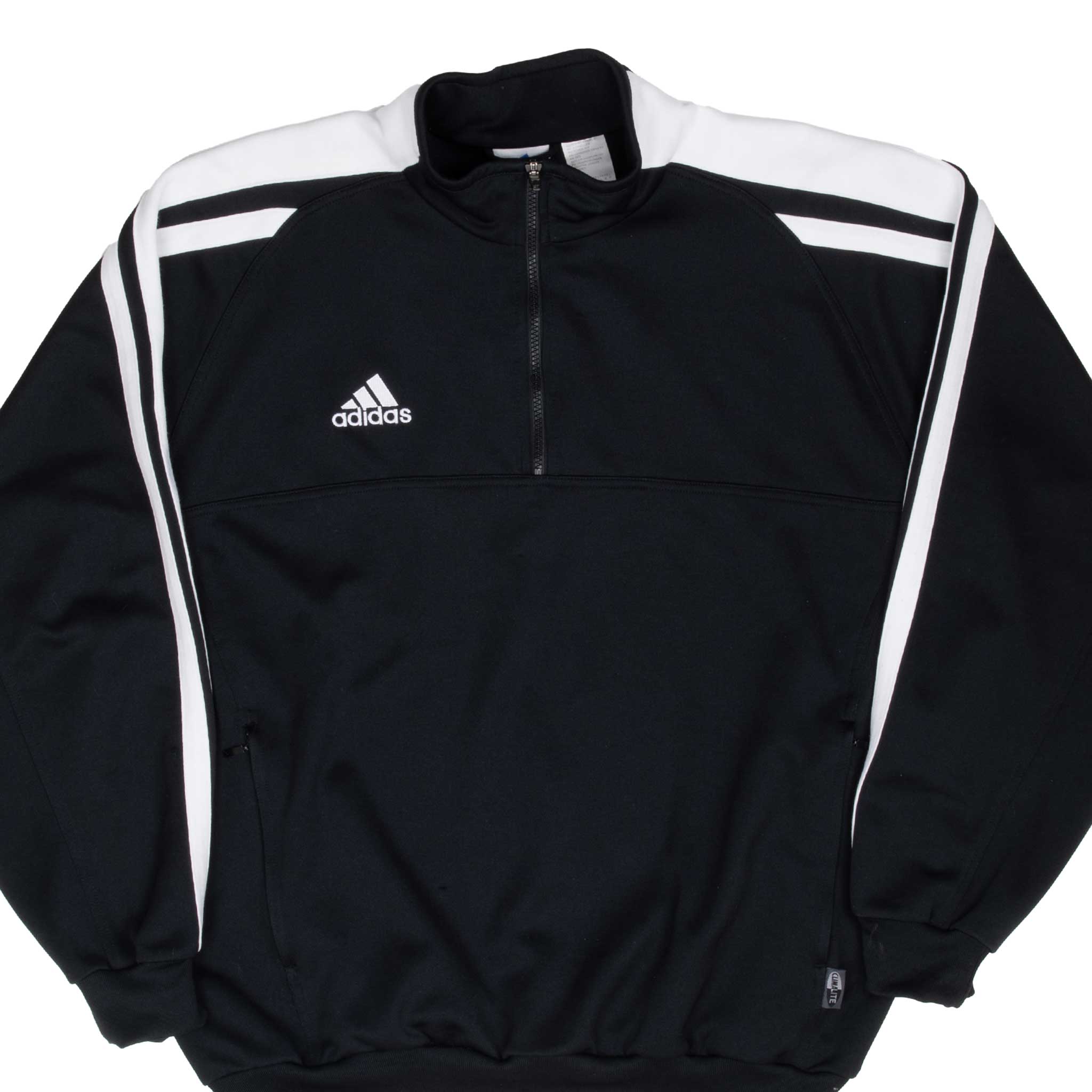 Vintage Adidas Black Pullover Track Jacket 1990s XL - Retro Athletic Wear for Running, Gym & Street Style Fashion