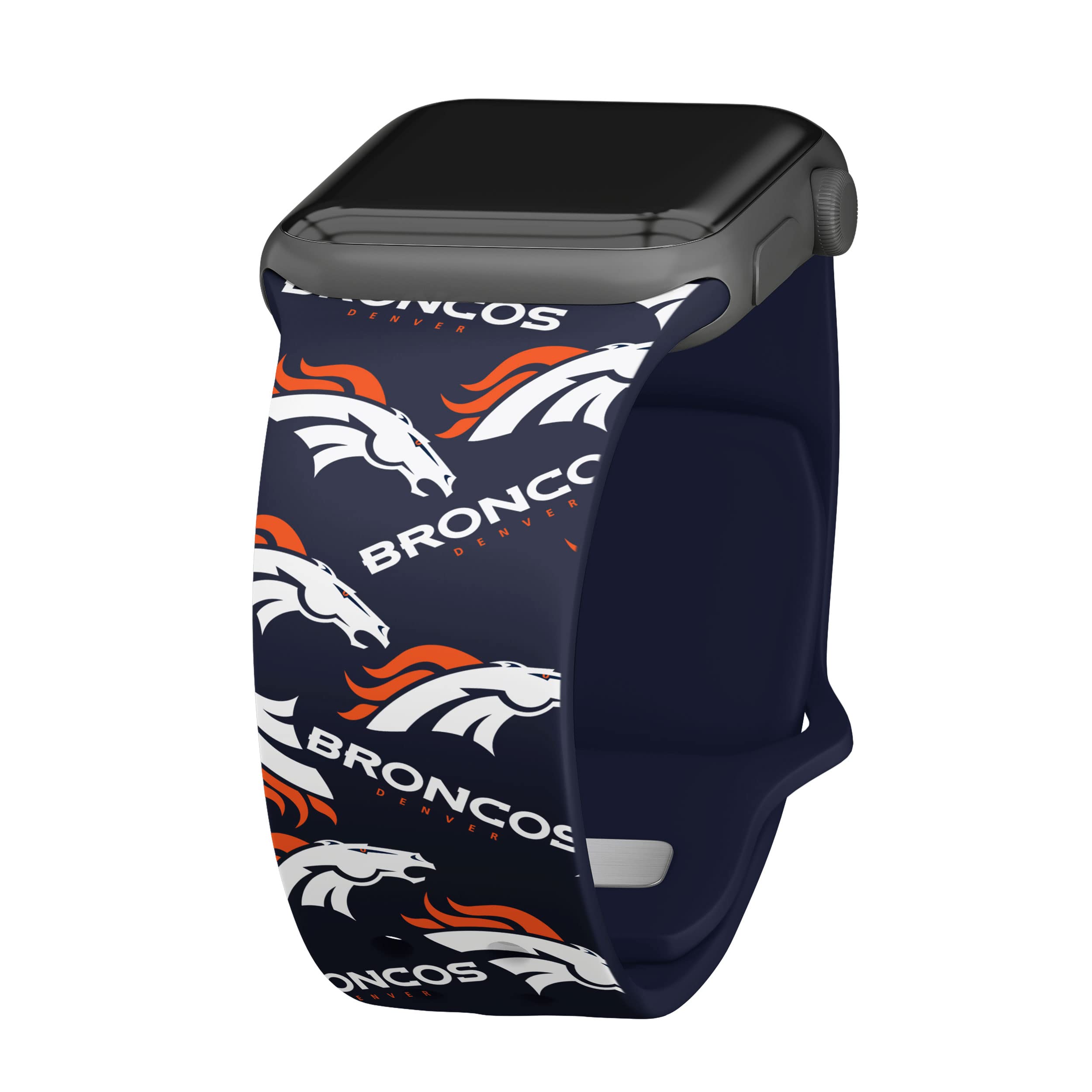 Denver Broncos HD Watch Band Compatible with Apple Watch Series 1-9 - Durable Sports Wristband for NFL Fans, Game Day & Everyday Wear