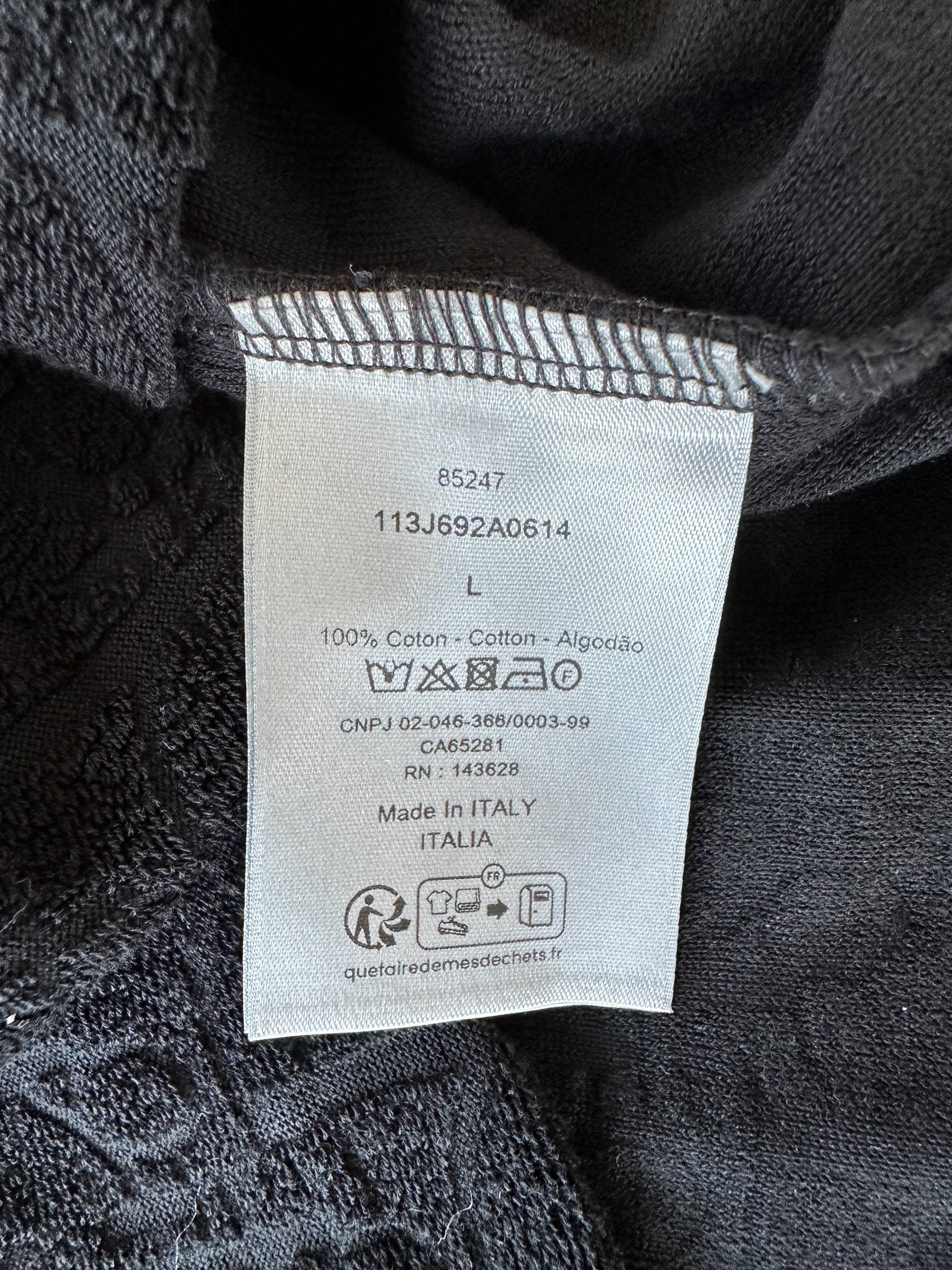 Dior Black Oblique Towel T-Shirt for Men - Luxury Cotton Short Sleeve Tee for Casual Wear & Summer Outfits