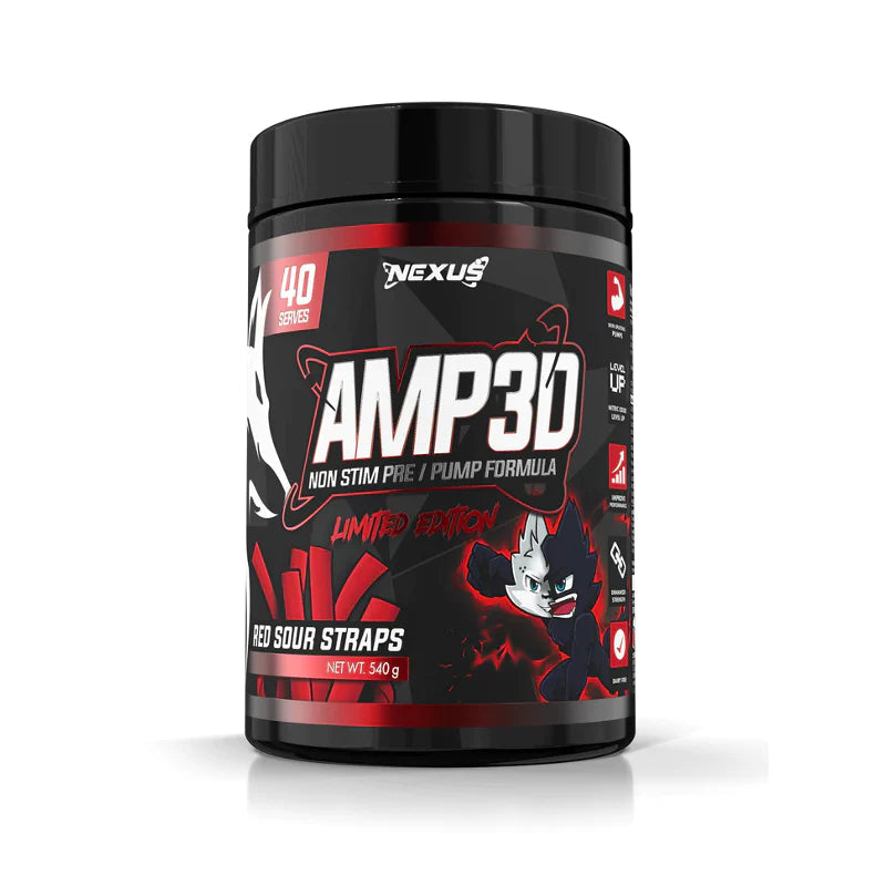 Best Non-Stimulant Pre-Workout Supplement - Amp3D Energy & Focus Booster for Gym, Running & Fitness Training