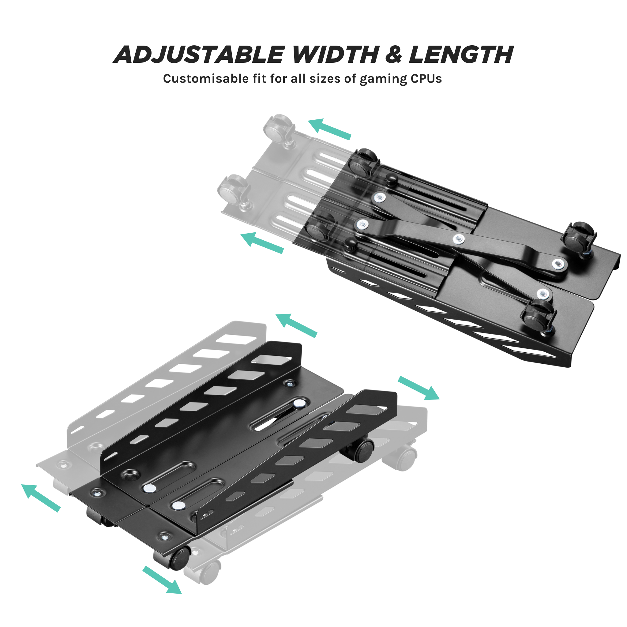 Heavy Duty CPU Trolley Cart - Portable Computer Case Transport with Wheels for Office, Data Center & IT Equipment Moving
