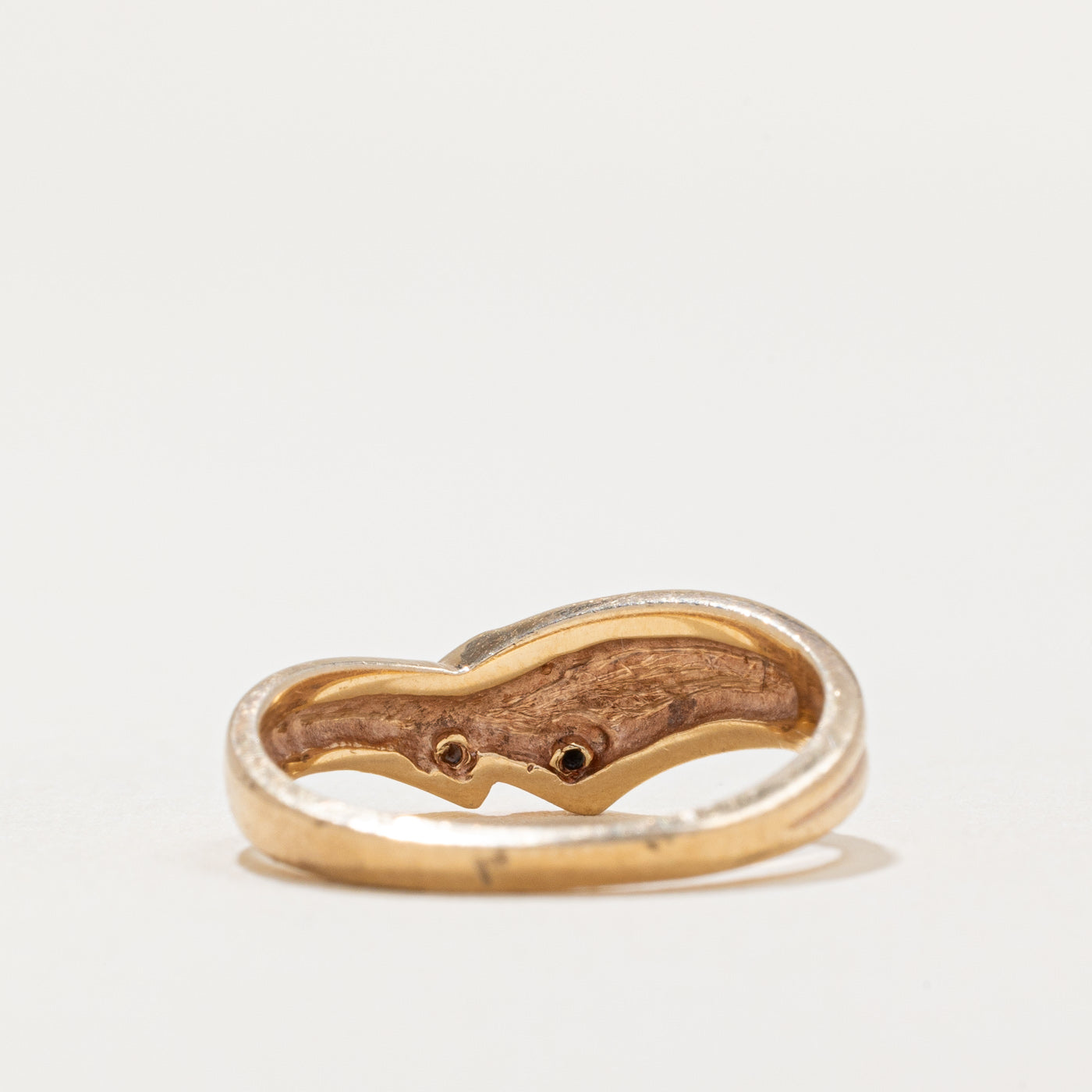 0.03ctw Diamond Double Chevron Ring - Size 4.5 | Elegant Stackable Band for Women | Perfect for Weddings, Anniversaries & Everyday Wear