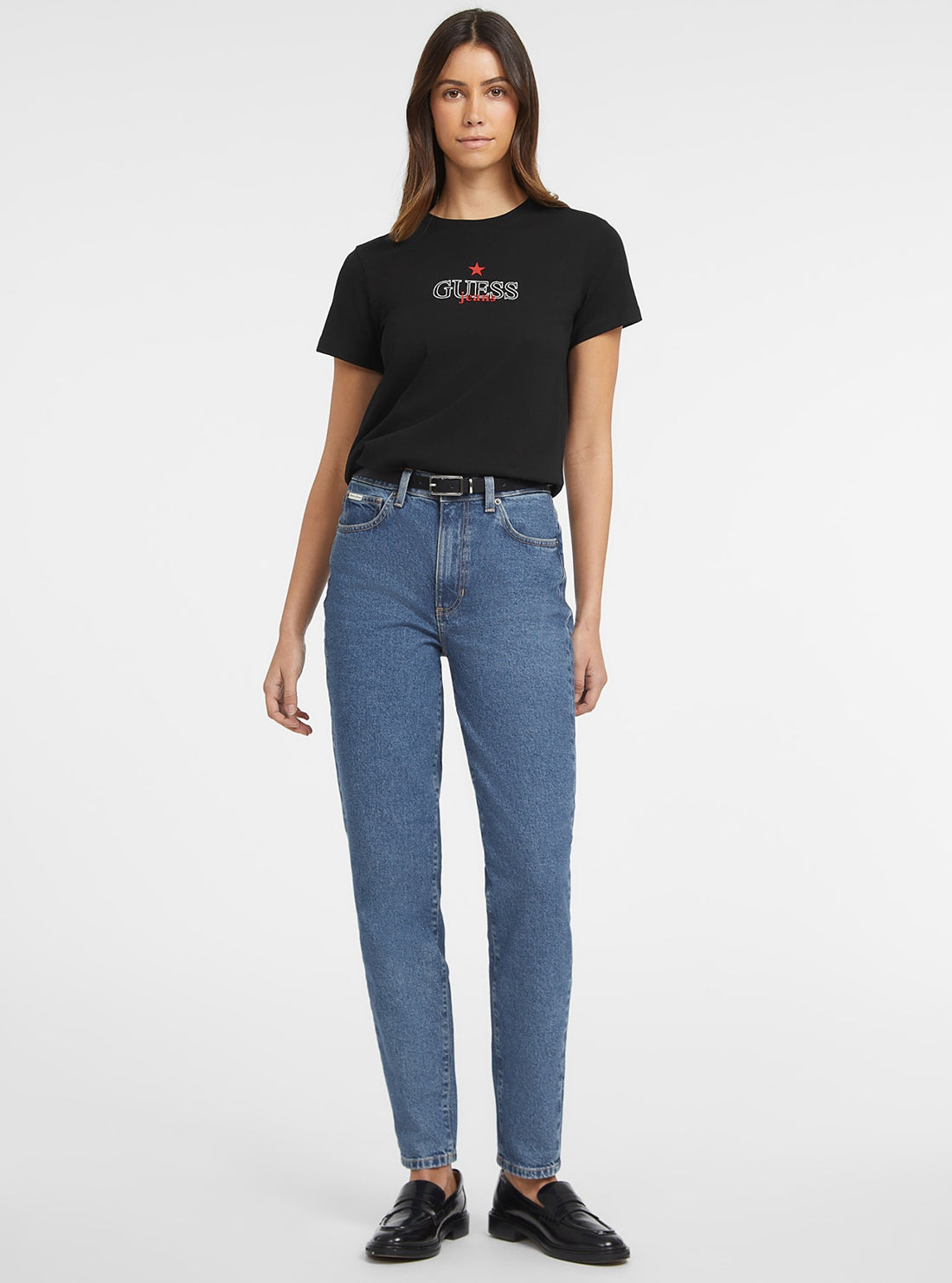 Guess Black Star Graphic T-Shirt for Men & Women - Stylish Casual Tee for Everyday Wear, Street Fashion & Outfits