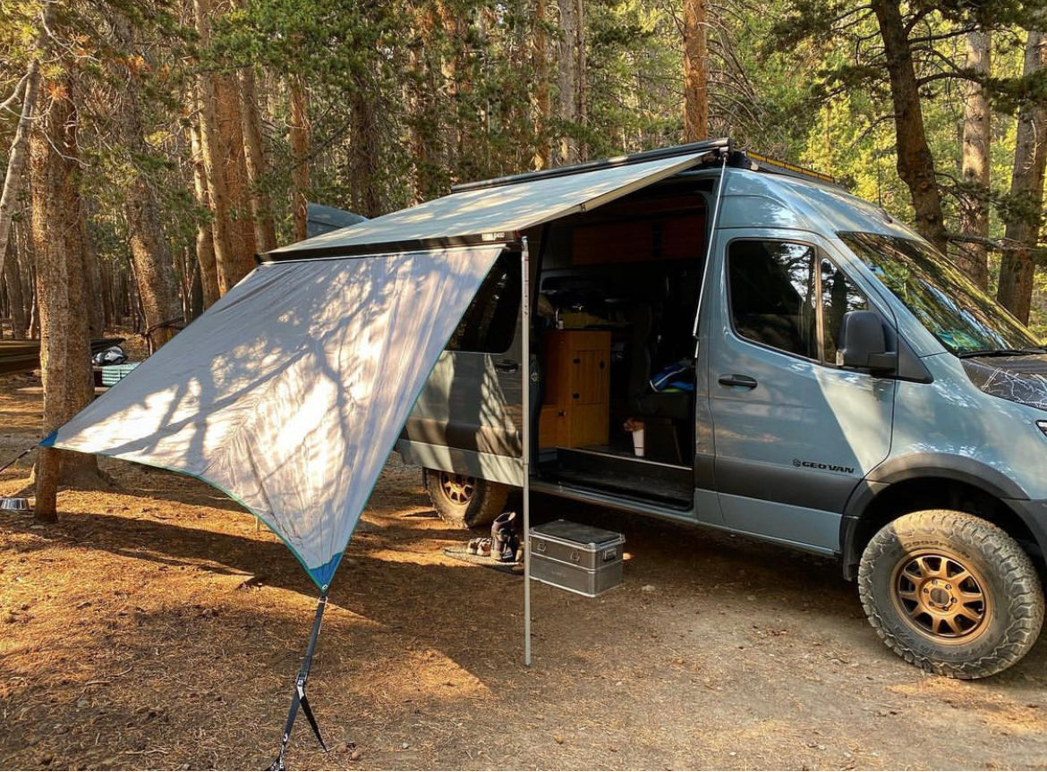 Dragon Fly Tarps Van Awning Extension - Waterproof RV Camper Awning Shade for Outdoor Camping, Picnics & Tailgating