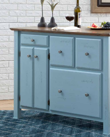 Modern Kitchen Island with Breakfast Bar - Stylish & Functional Center for Cooking, Dining & Entertaining - Perfect for Small Spaces & Open Concept Homes