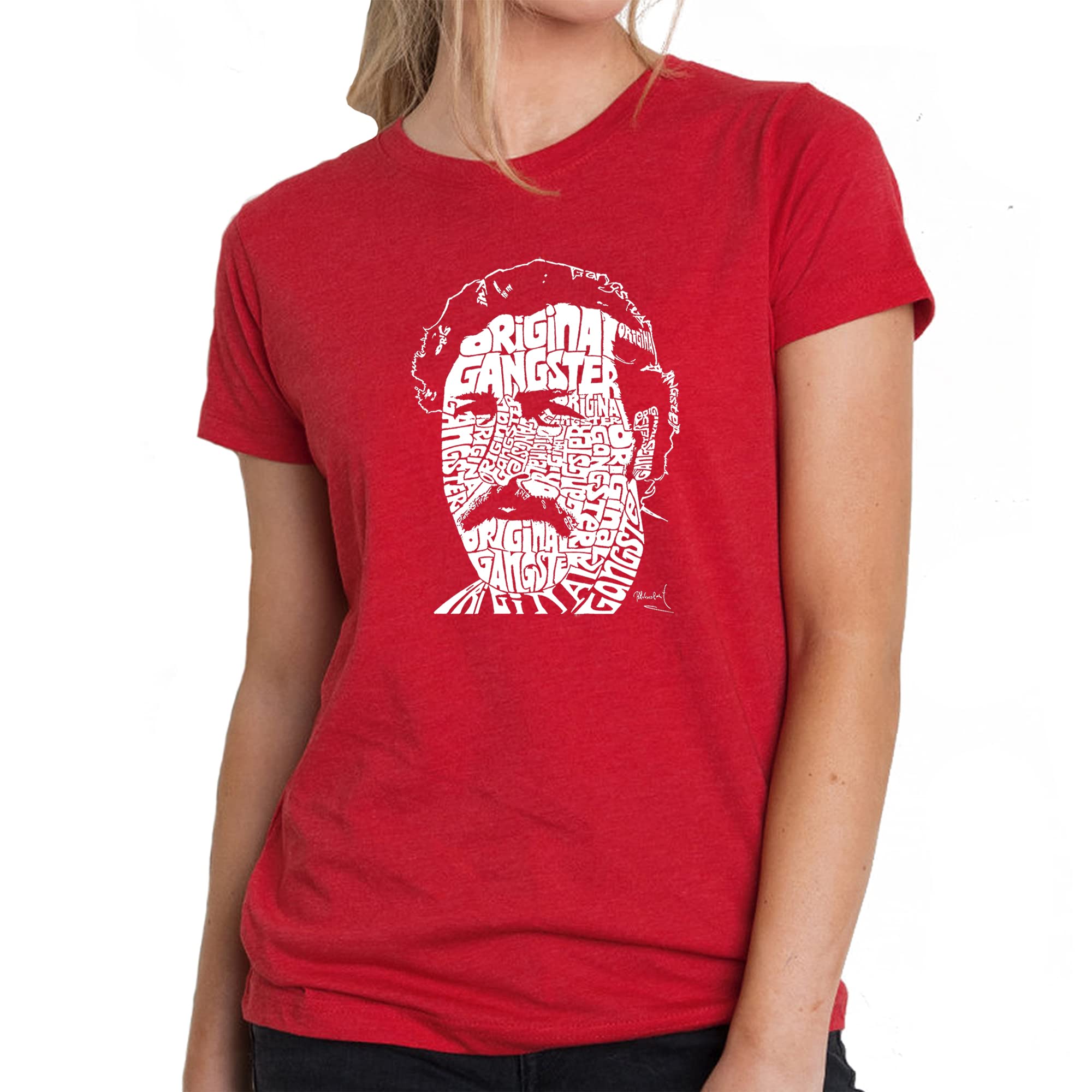 LA POP ART Women's Premium Blend Word Art T-Shirt - Pablo Escobar Design | Soft Cotton Graphic Tee for Casual Wear & Street Style
