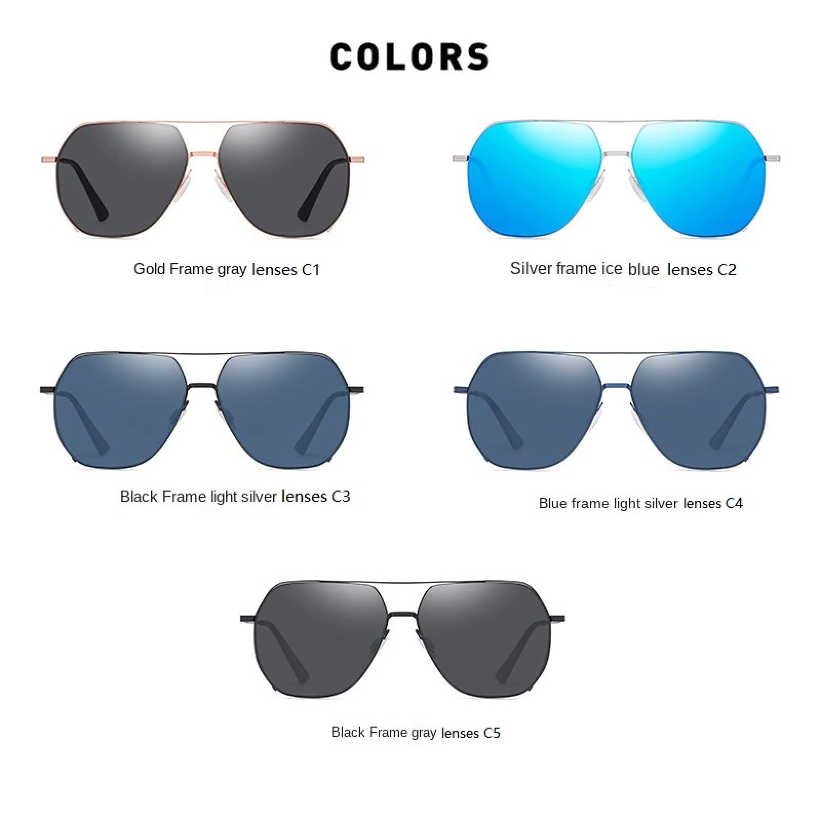 Trendy Tandi Polarized Unisex Sunglasses for Men & Women - UV Protection Metal Frame Driving Sunglasses - Perfect Father's Day Gift for Outdoor Activities, Beach & Travel